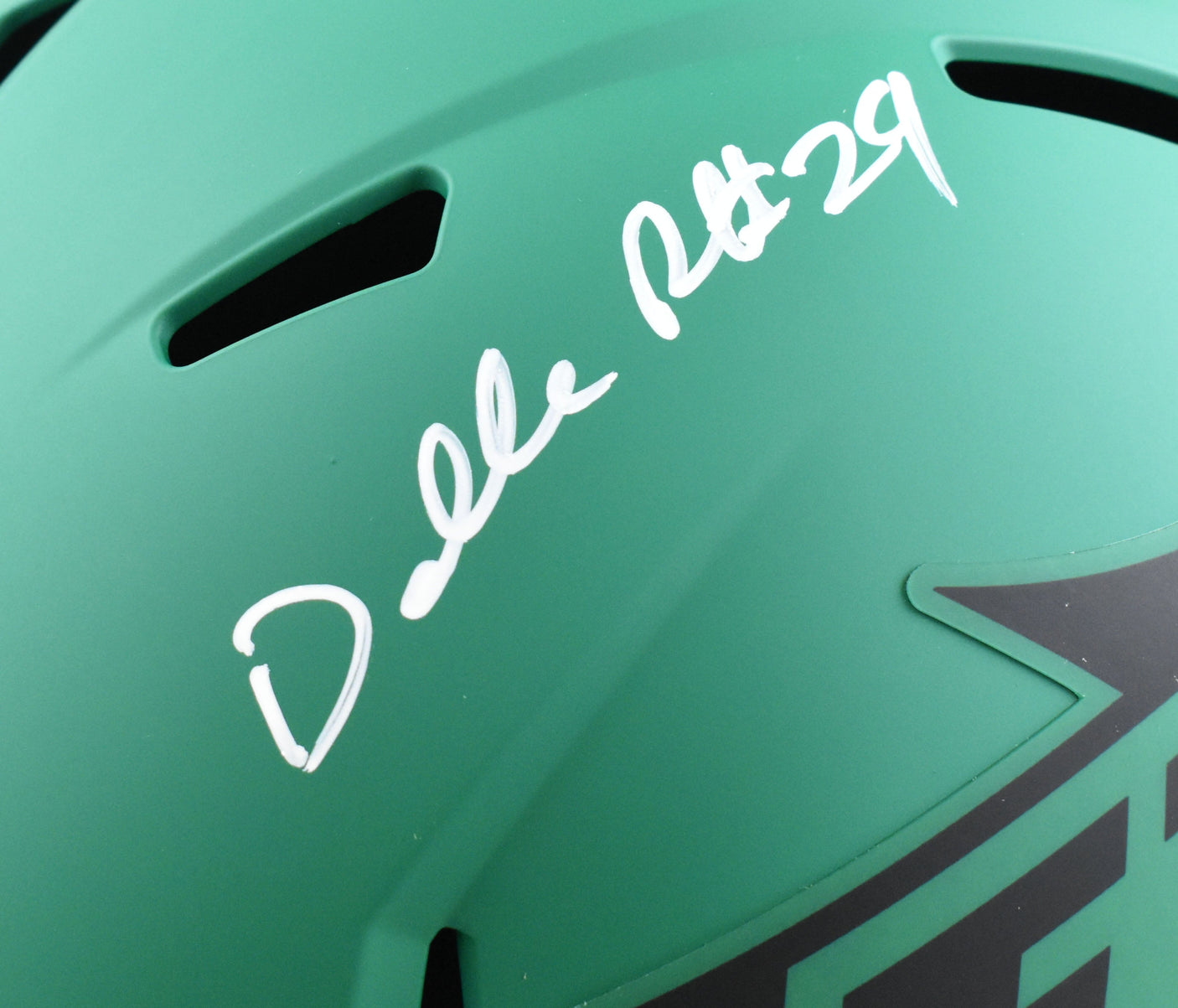 Darrelle Revis Autographed New York Jets F/S Rave Speed Helmet - Beckett W Holo