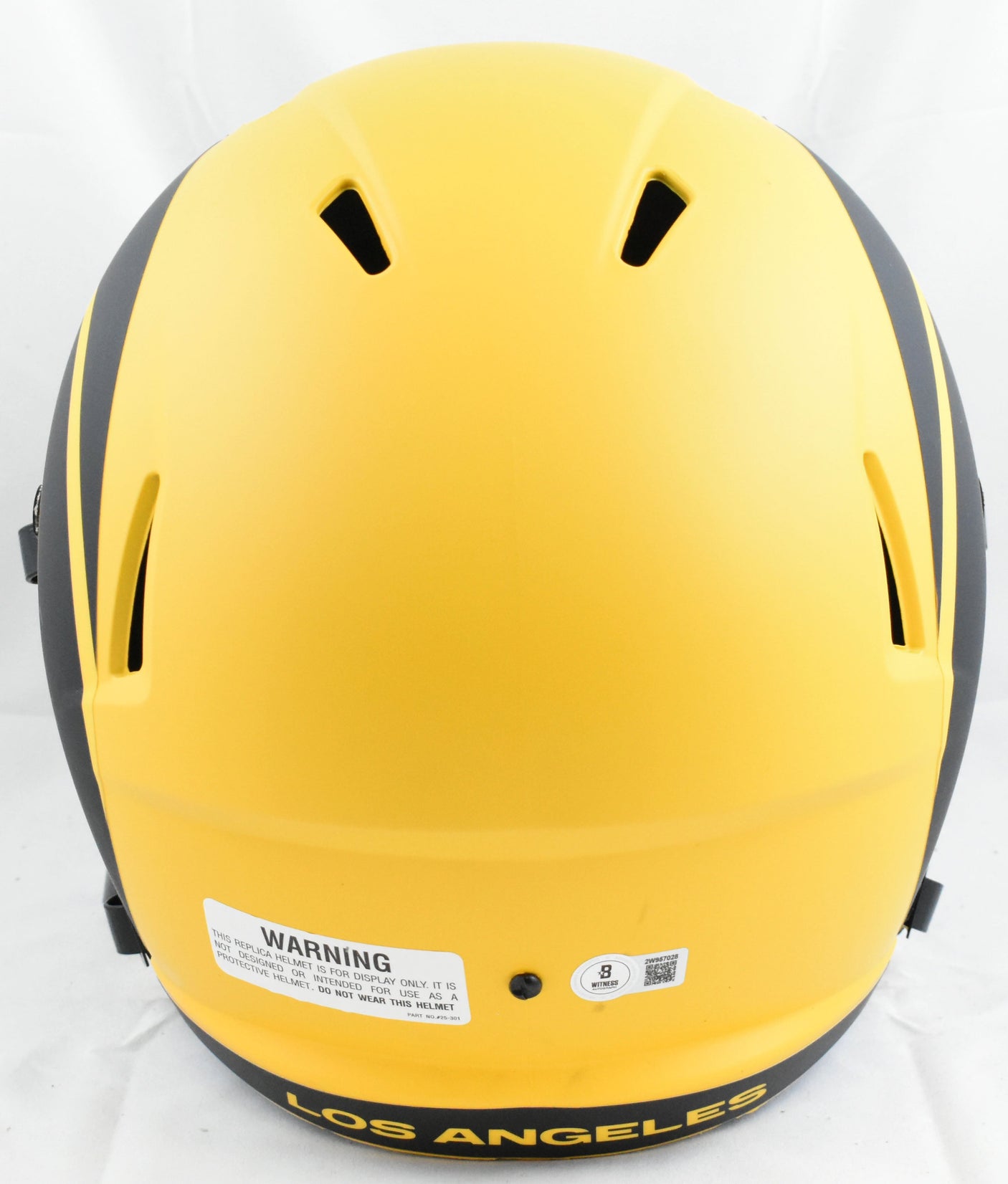 Marshall Faulk Autographed Rams F/S Rave Speed Helmet-Beckett W Hologram *Yellow