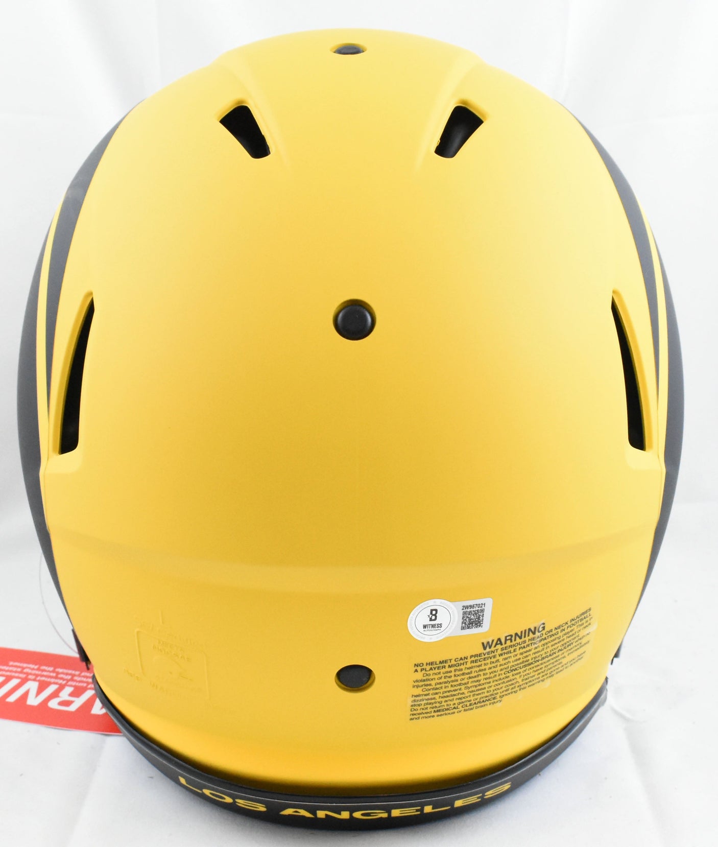 Marshall Faulk Autographed Rams F/S Rave Speed Authentic Helmet - Beckett W Holo