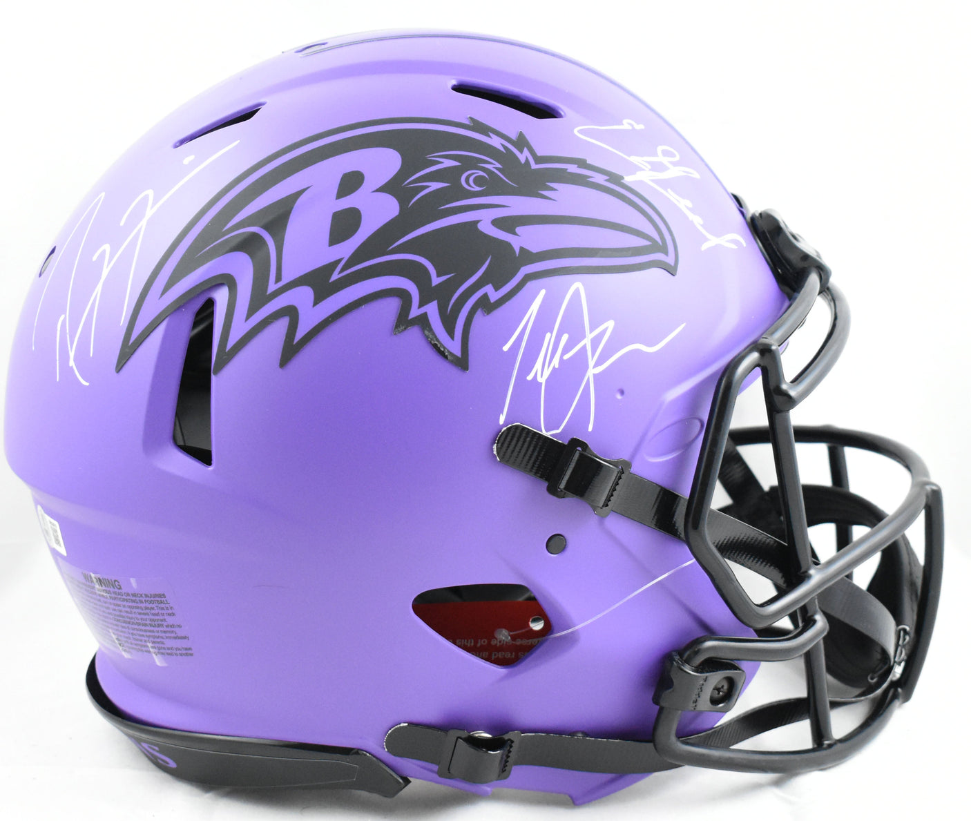 Suggs, Lewis, Reed Signed Ravens F/S Rave Speed Authentic Helmet- Beckett W Holo