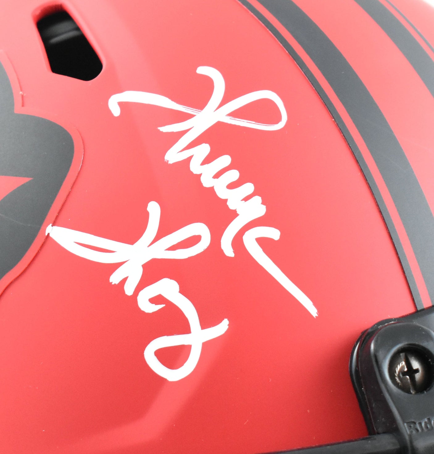 Thomas/Kelly/Reed Signed Bills F/S Rave Speed Authentic Helmet- Beckett W Holo