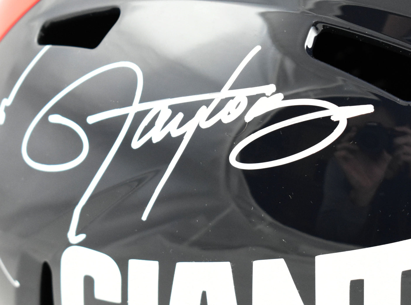 Taylor/Carson/Simms Autographed New York Giants F/S Speed Helmet-Beckett W Holo