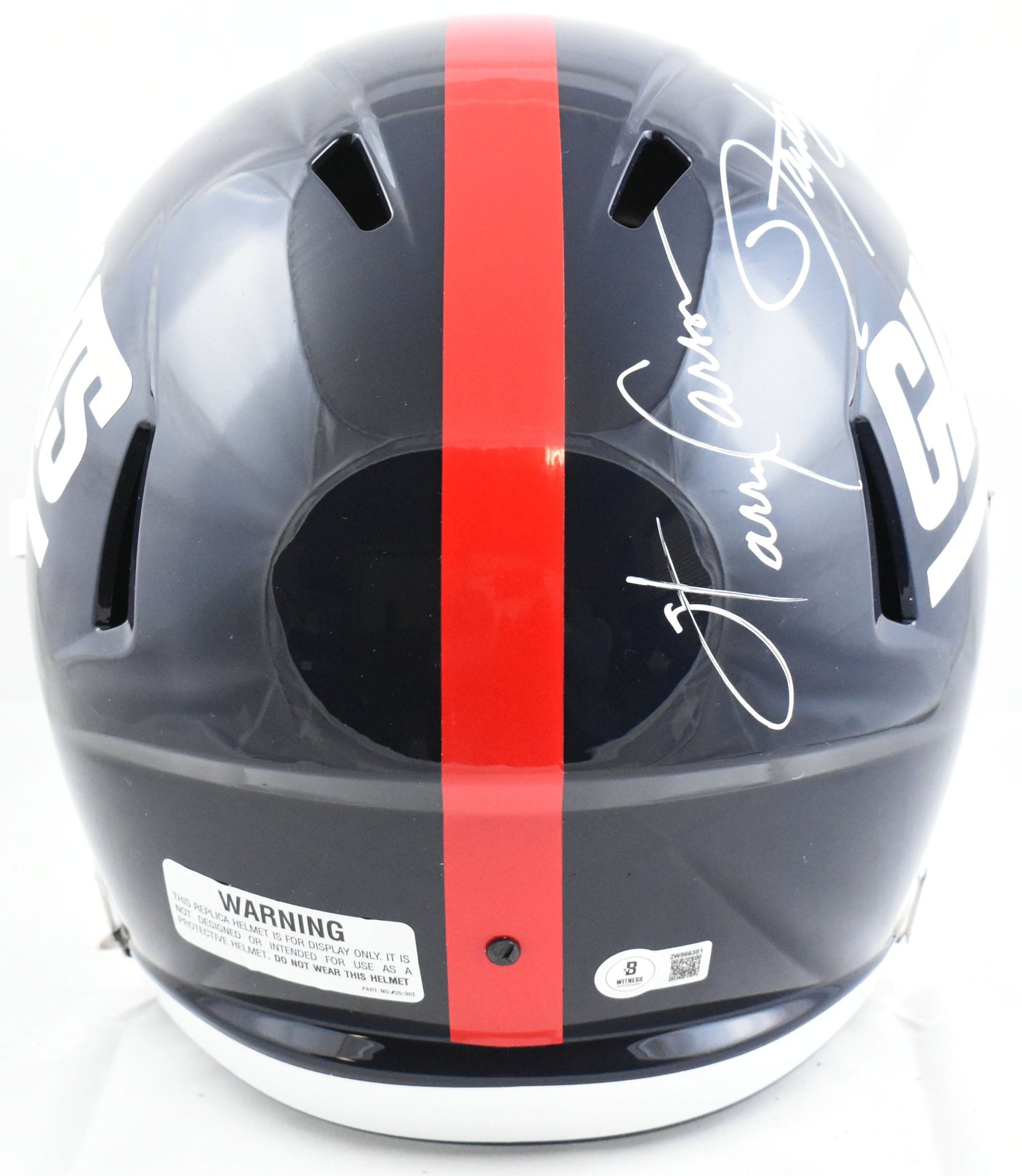 Taylor/Carson/Simms Autographed New York Giants F/S Speed Helmet-Beckett W Holo