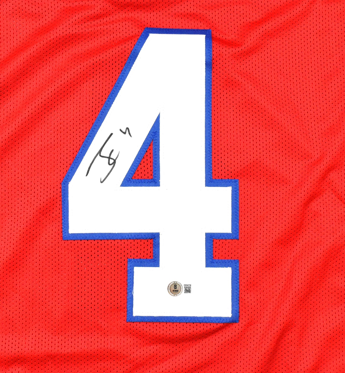 James Cook Autographed Red Pro Style Jersey - Beckett W Hologram *Black