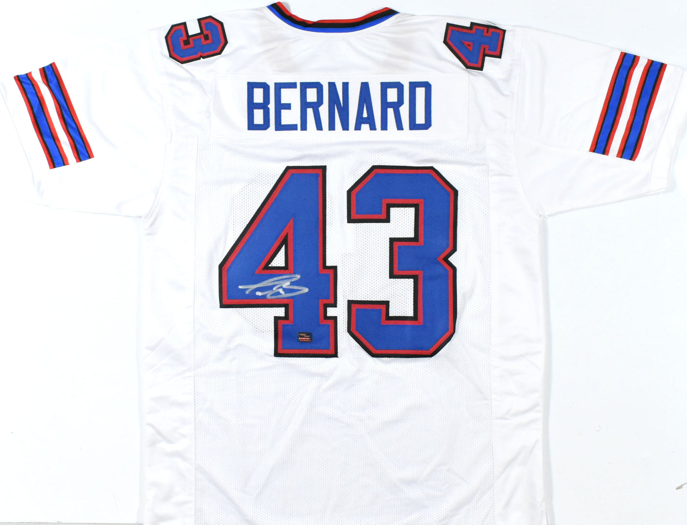Terrel Bernard Autographed White Pro Style Jersey - Prova *Silver
