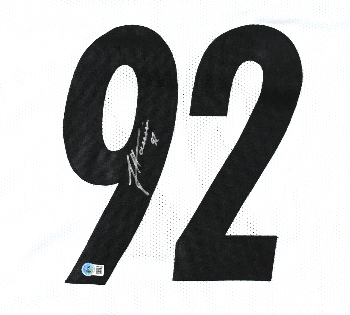 James Harrison Autographed White Pro Style Jersey - Beckett W Hologram *Silver