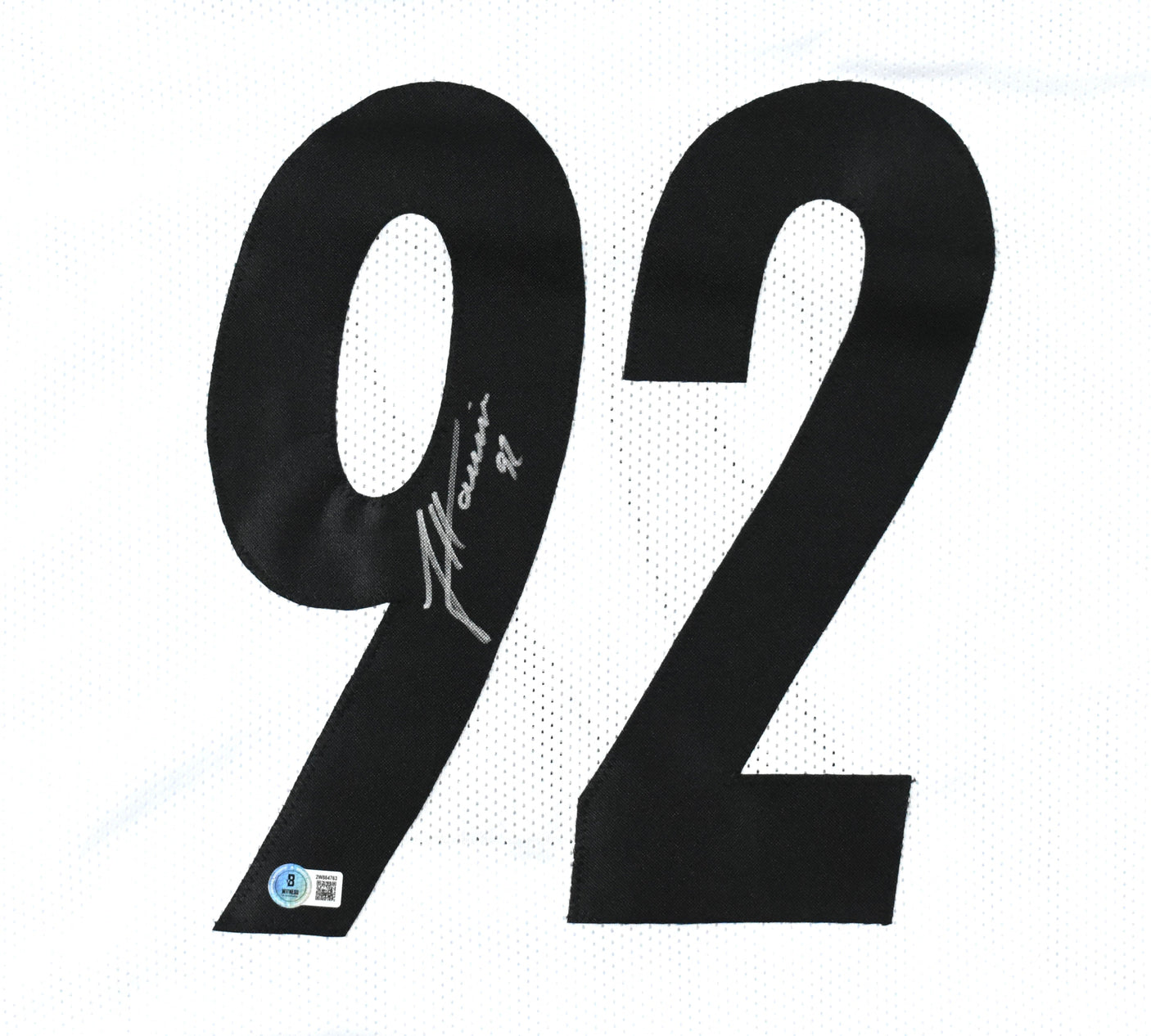 James Harrison Autographed White Pro Style Jersey - Beckett W Hologram *Silver