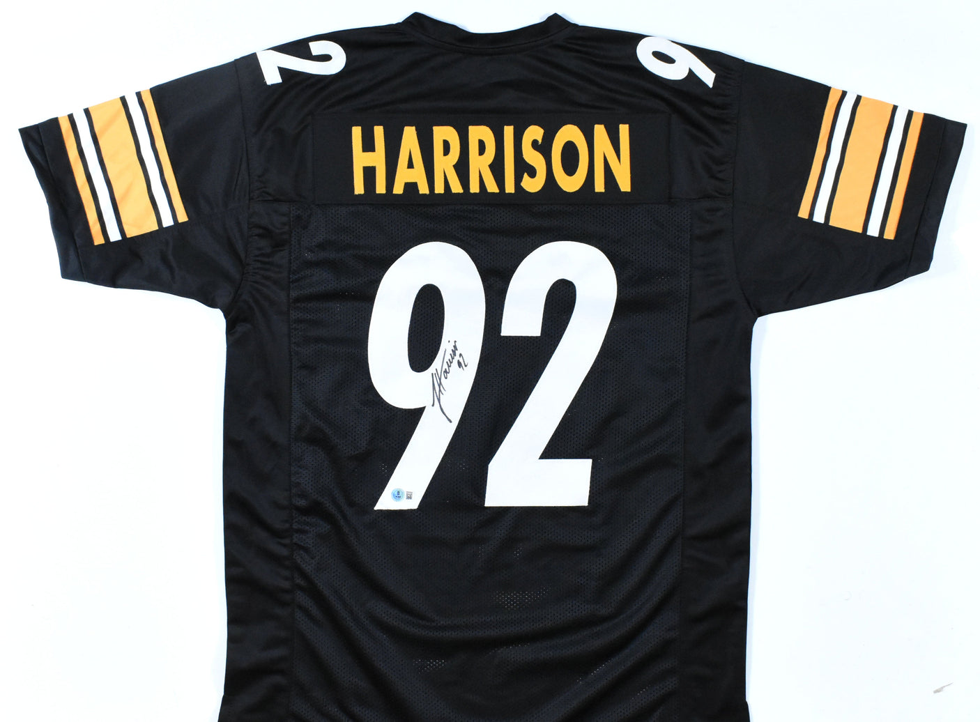 James Harrison Autographed Black Pro Style Jersey - Beckett W Hologram *Black