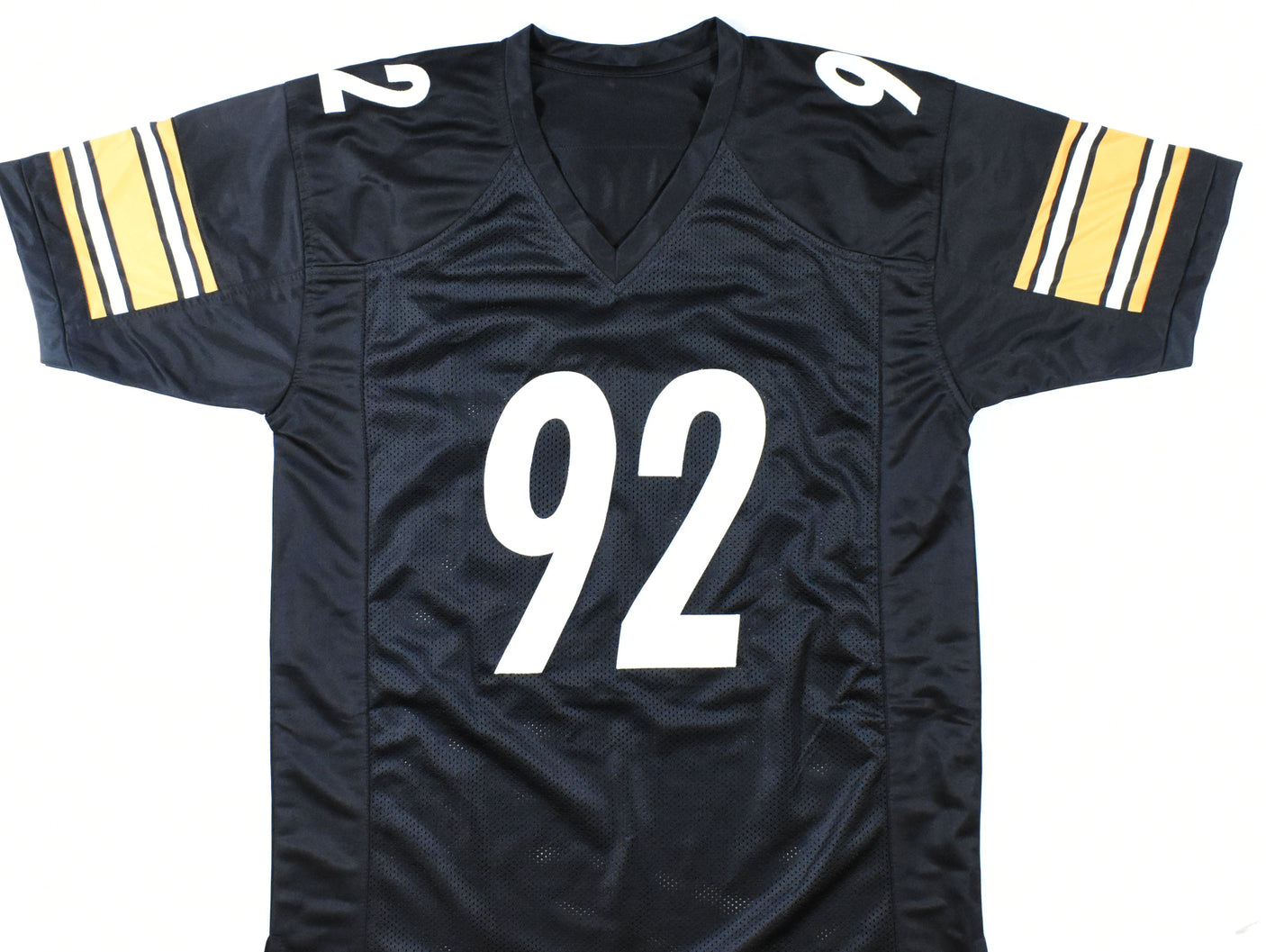 James Harrison Autographed Black Pro Style Jersey - Beckett W Hologram *Black