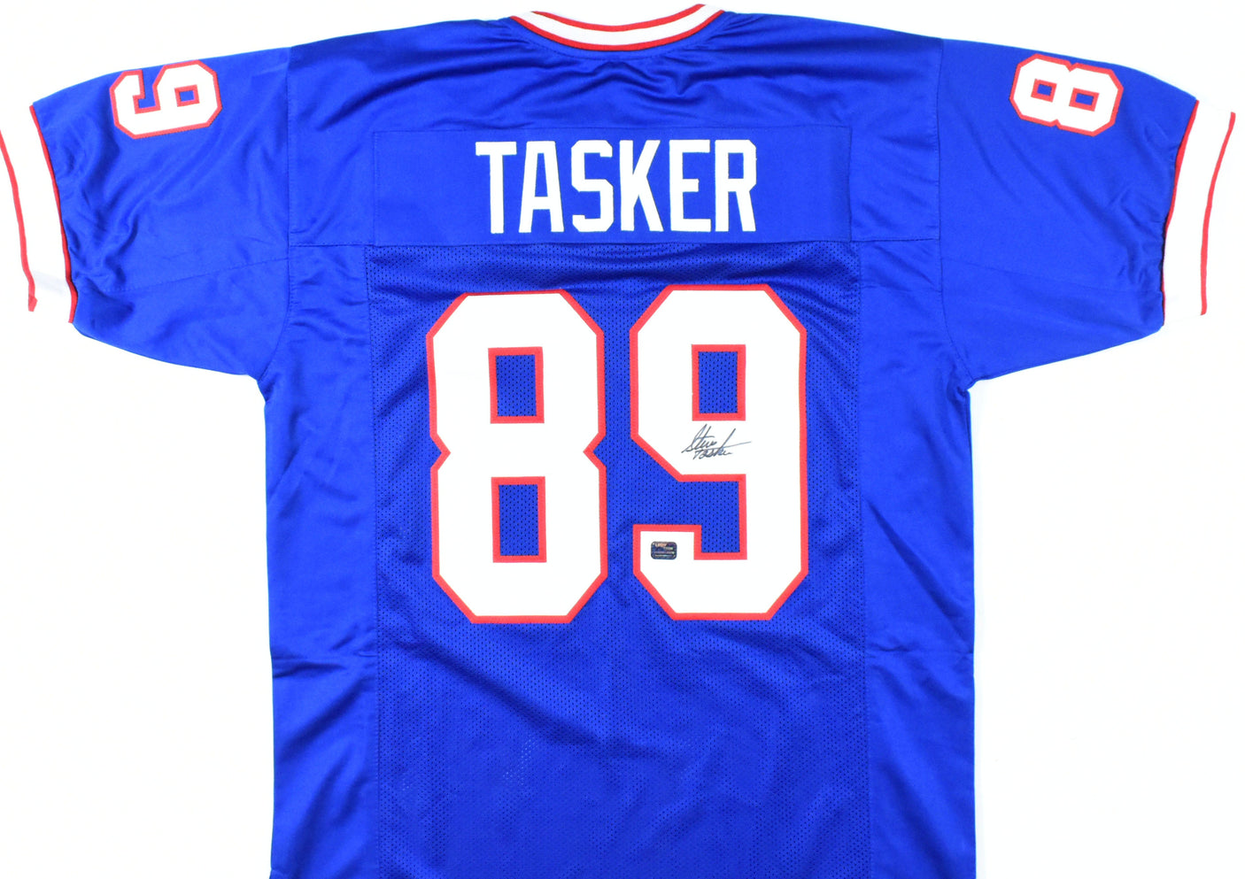 Steve Tasker Autographed Blue Pro Style Jersey - Prova *Black