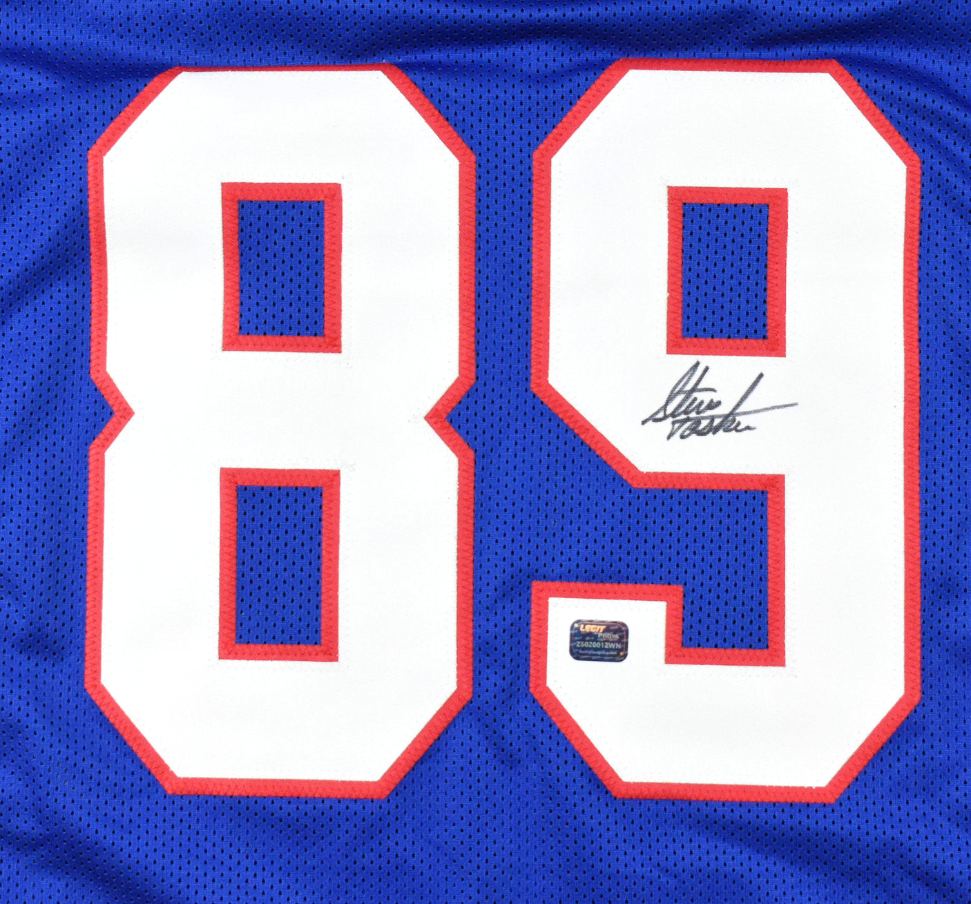 Steve Tasker Autographed Blue Pro Style Jersey - Prova *Black