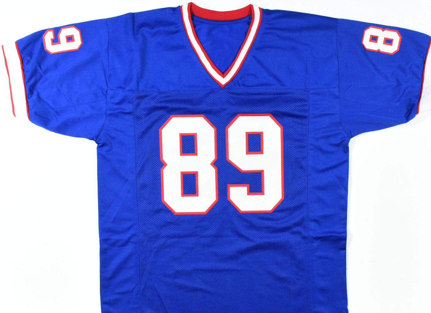 Steve Tasker Autographed Blue Pro Style Jersey - Prova *Black