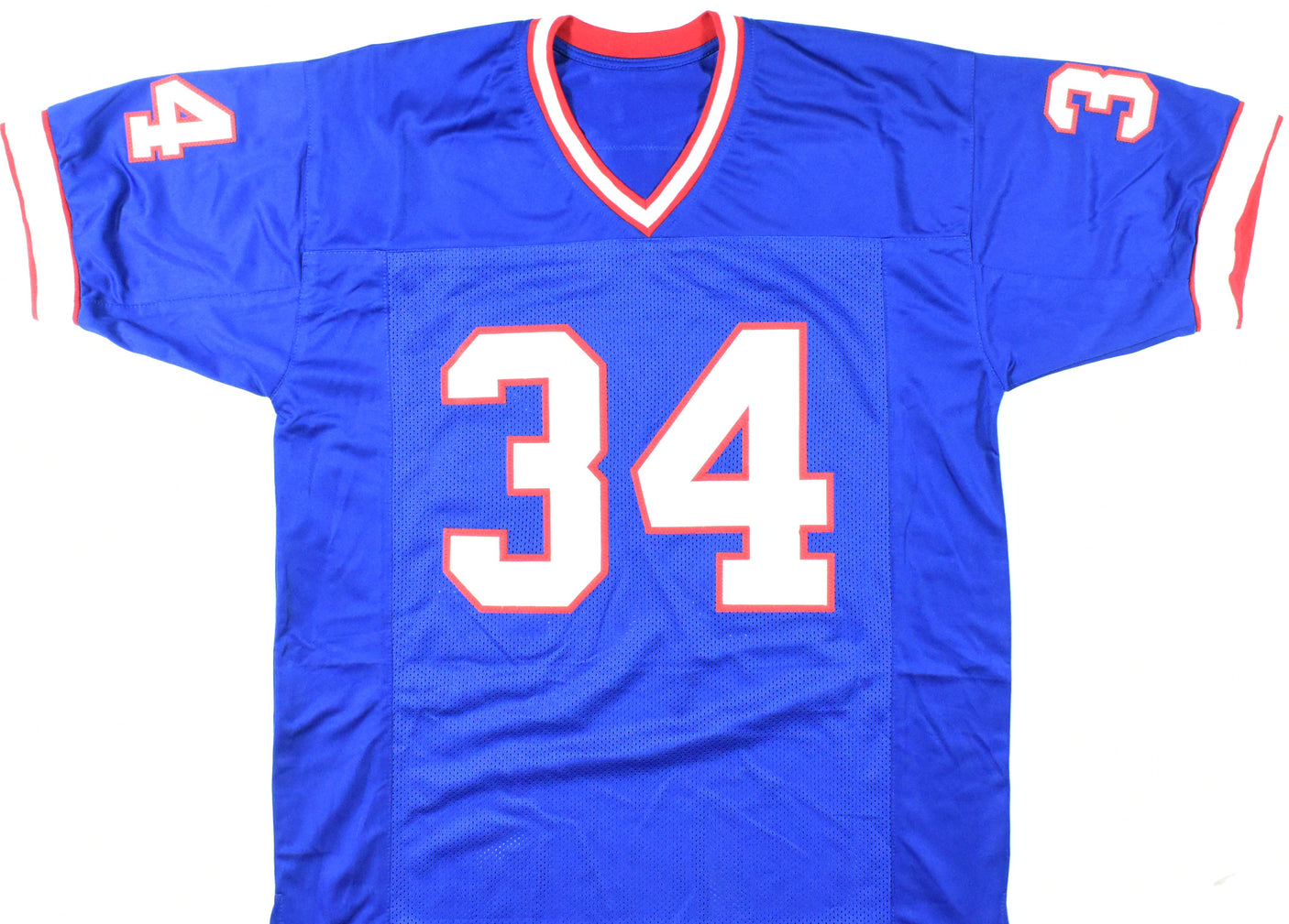 Thurman Thomas Autographed Blue Pro Style Jersey - Beckett W Hologram *Black