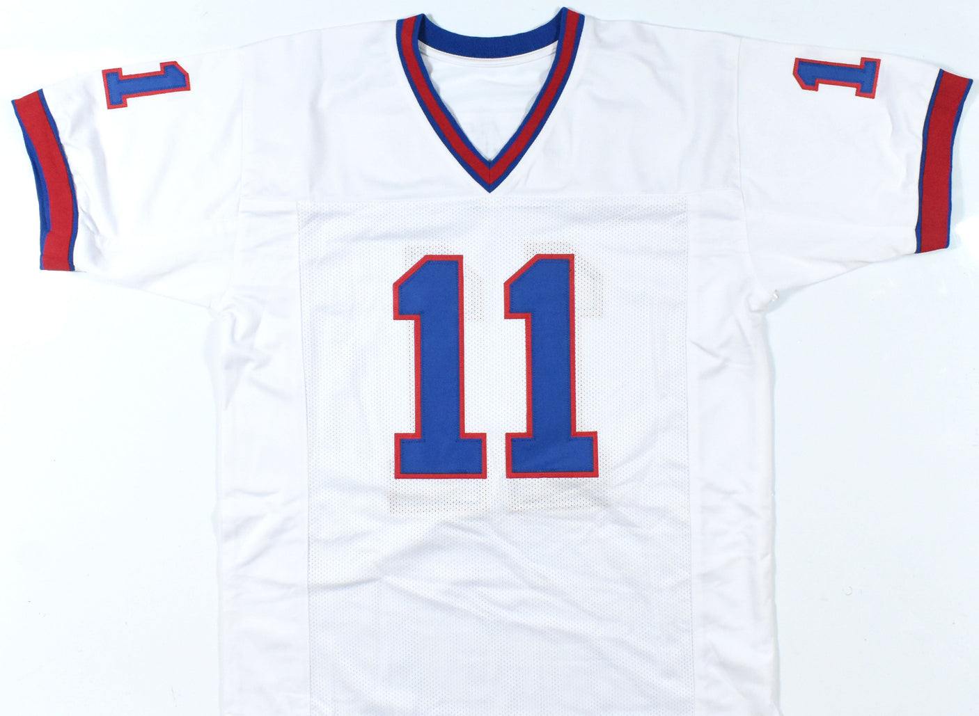 Phil Simms Autographed White Pro Style Jersey - Beckett W Hologram *Silver