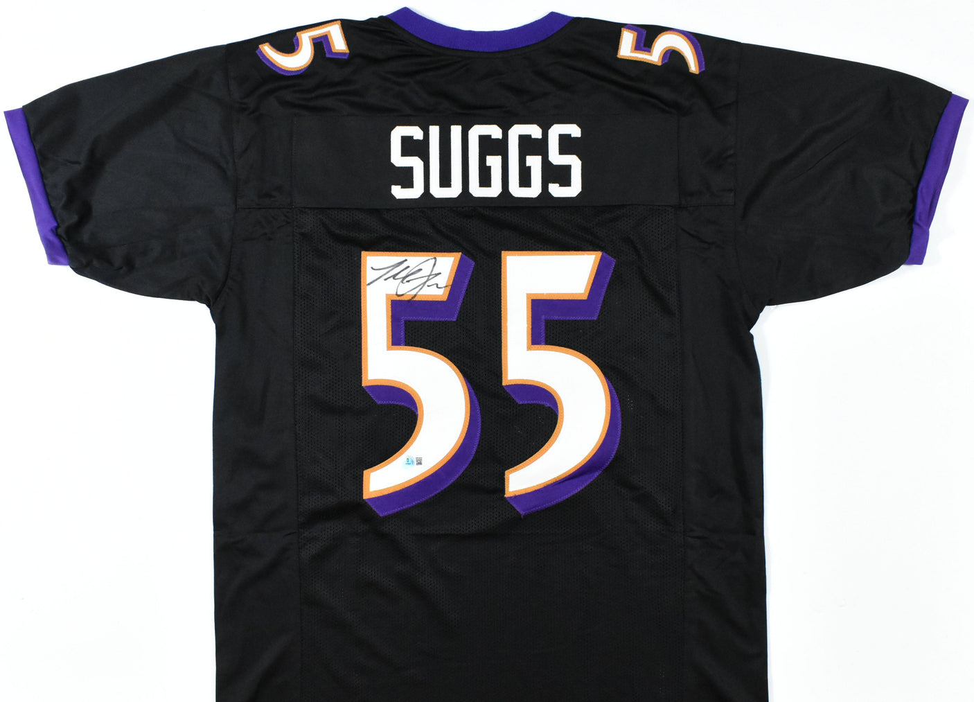 Terrell Suggs Autographed Black Pro Style Jersey - Beckett W Hologram *Black