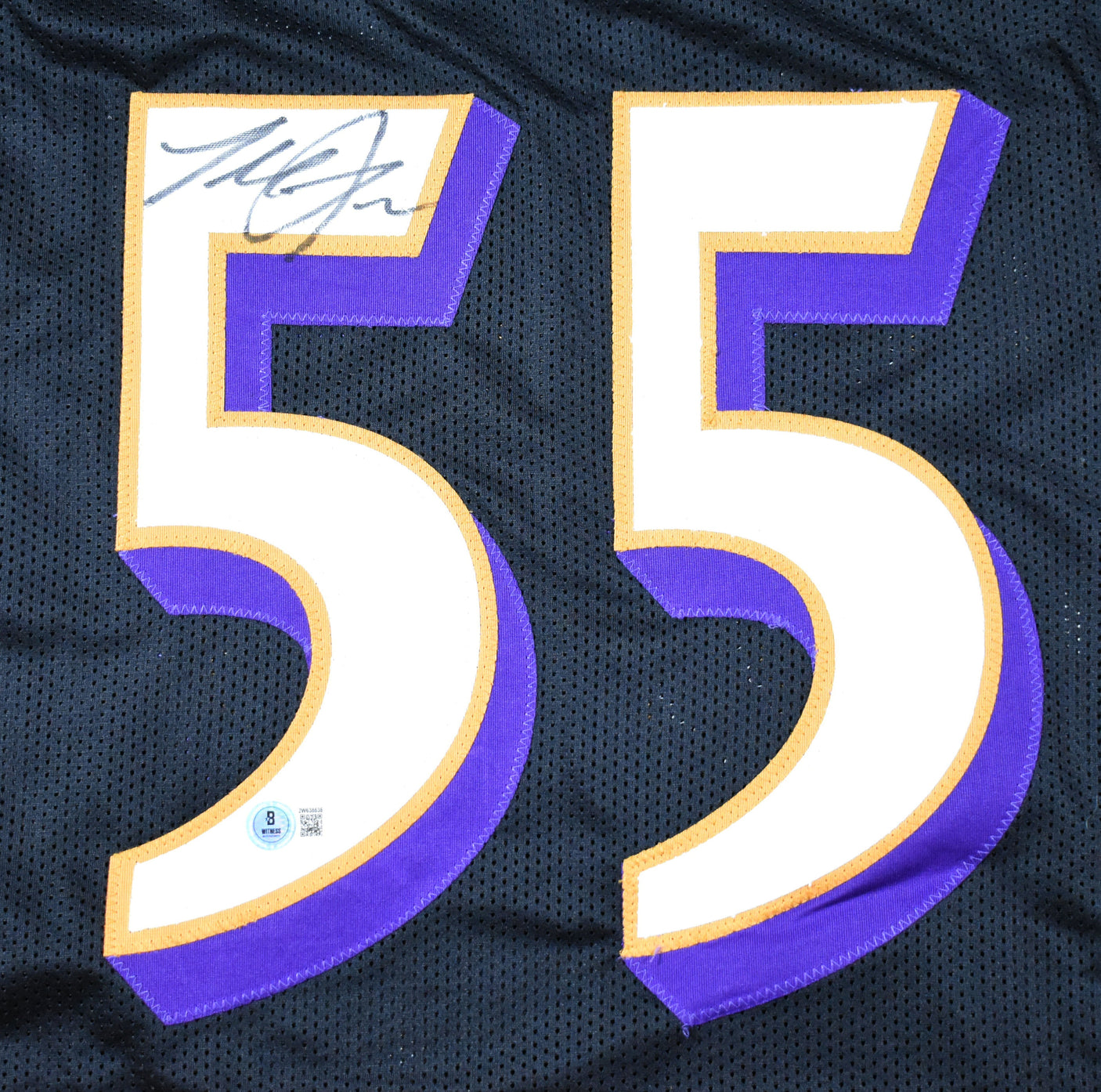 Terrell Suggs Autographed Black Pro Style Jersey - Beckett W Hologram *Black