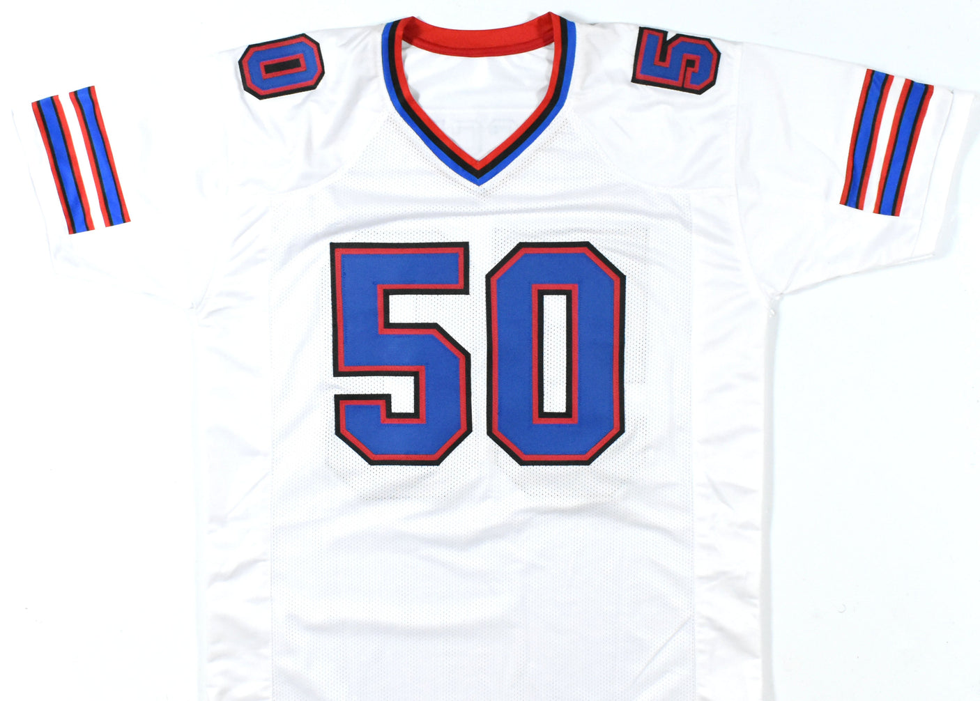 Greg Rousseau Autographed White Pro Style Jersey - Beckett W Hologram *Silver