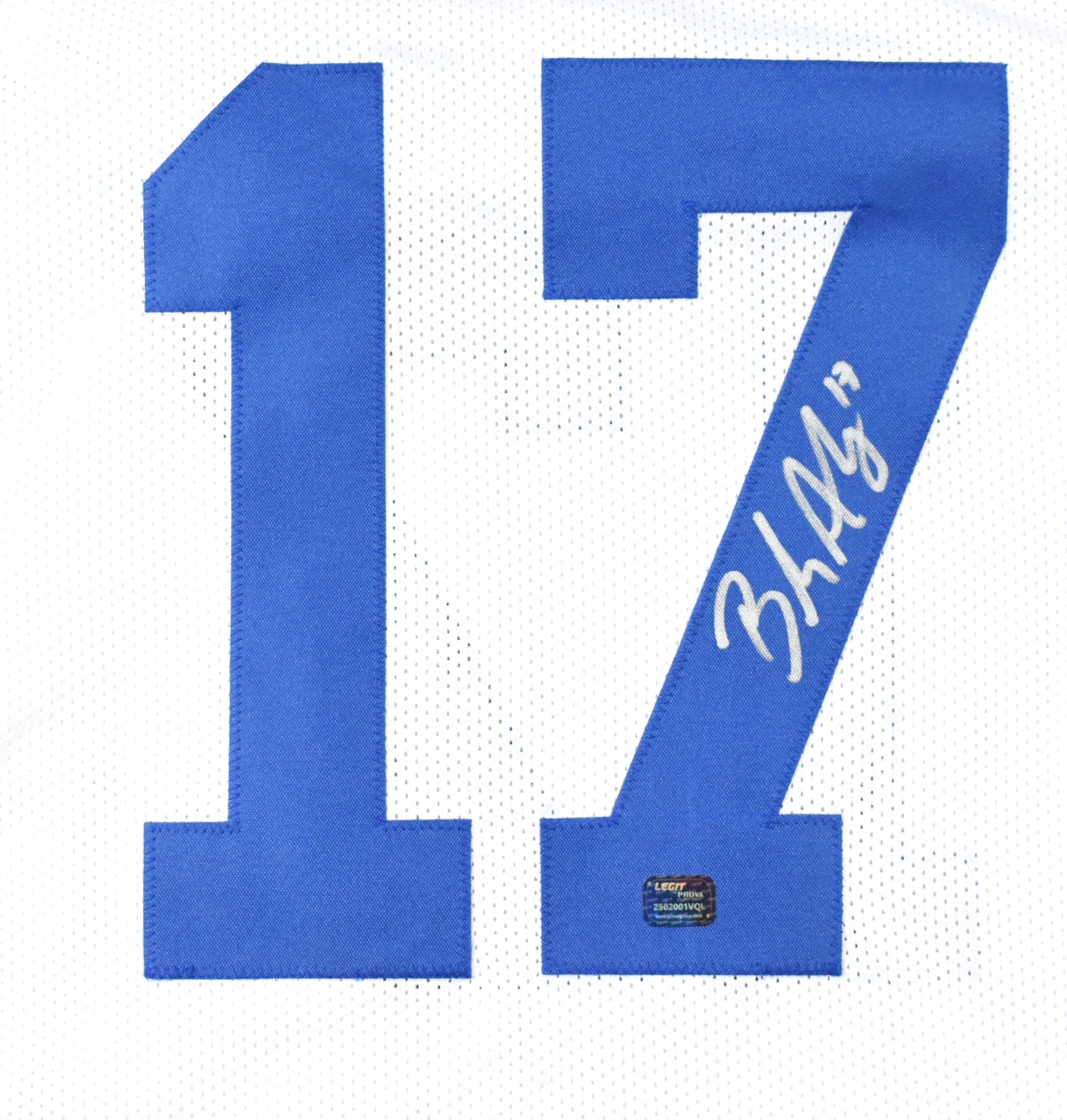 Brandon Aubrey Autographed White Pro Style Jersey - Prova *Silver