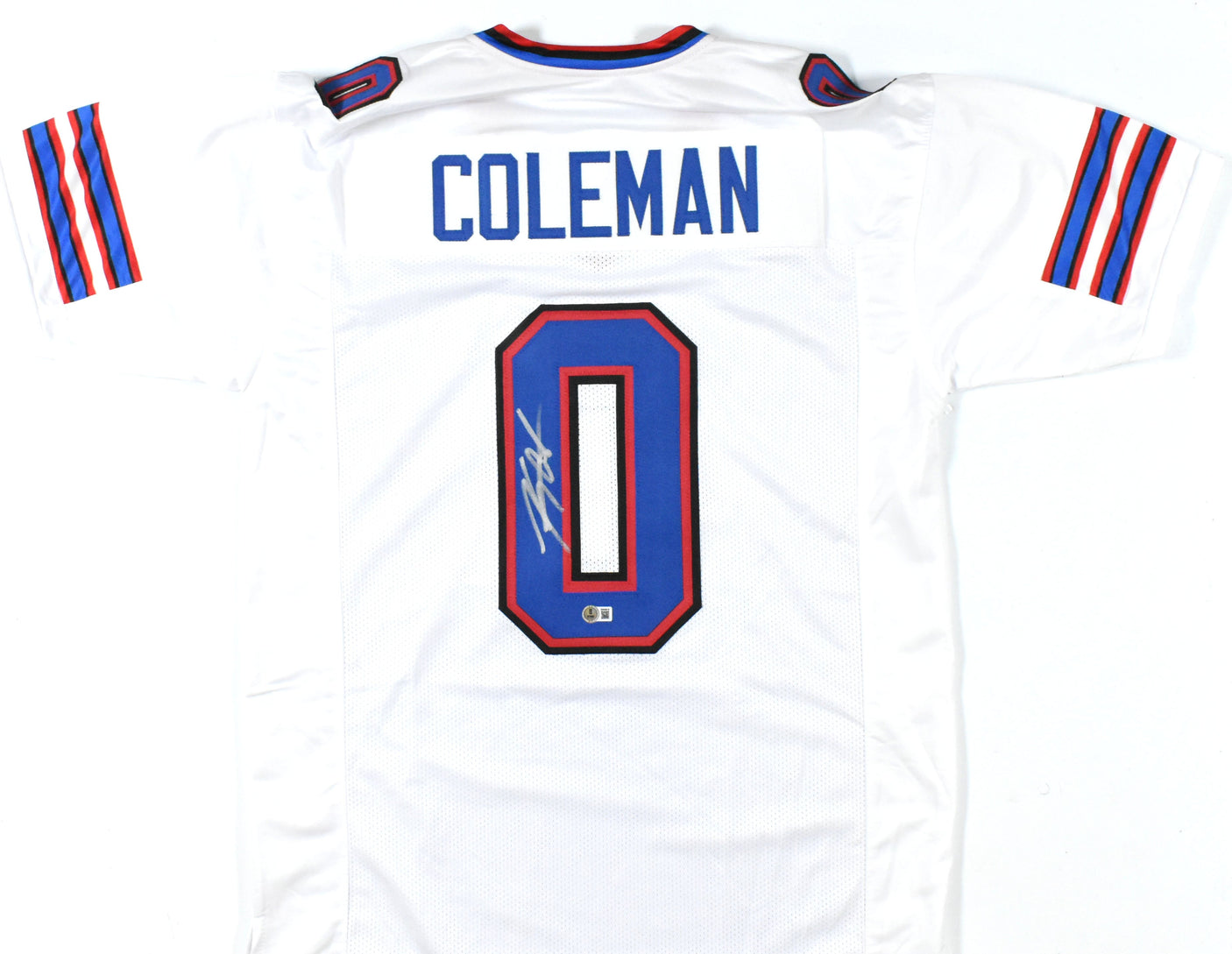 Keon Coleman Autographed White Pro Style Jersey - Beckett W Hologram *Silver