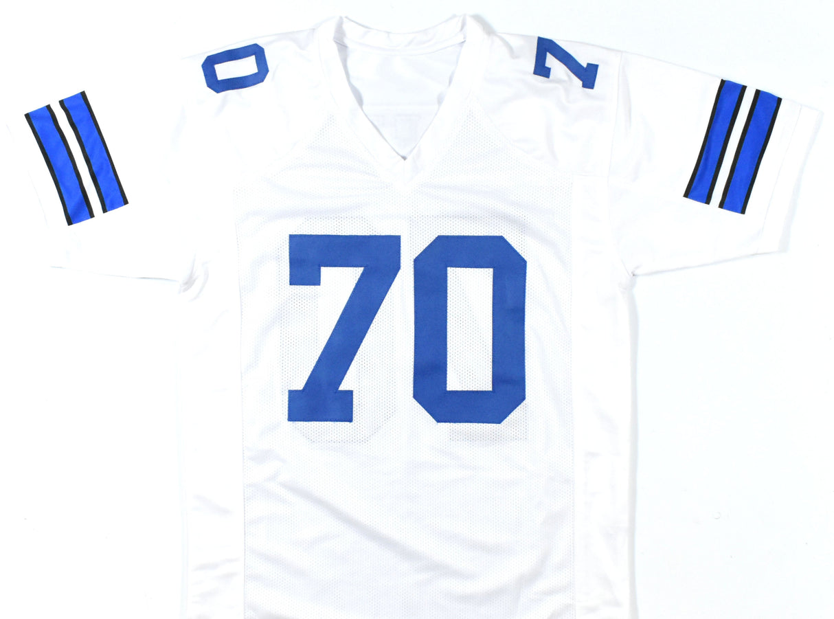Zack Martin Autographed White Pro Style Jersey - Beckett W Hologram *Silver
