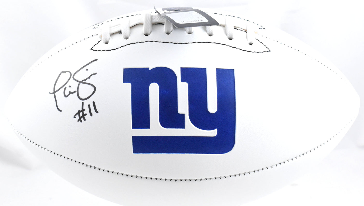 Phil Simms Autographed New York Giants Logo Football - Beckett W Hologram *Black