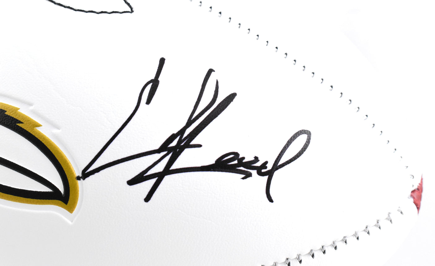 Suggs/Lewis/Reed Autographed Ravens Logo Football - Beckett W Hologram *Black