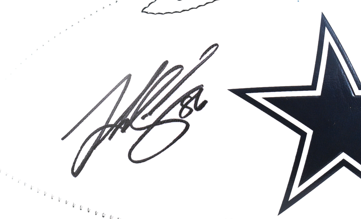 Luke Schoonmaker Autographed Dallas Cowboys Logo Football - Prova *Black