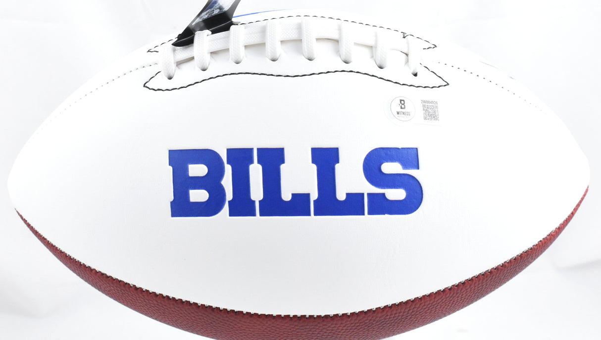 Thurman Thomas Autographed Buffalo Bills Logo Football - Beckett W Hologram