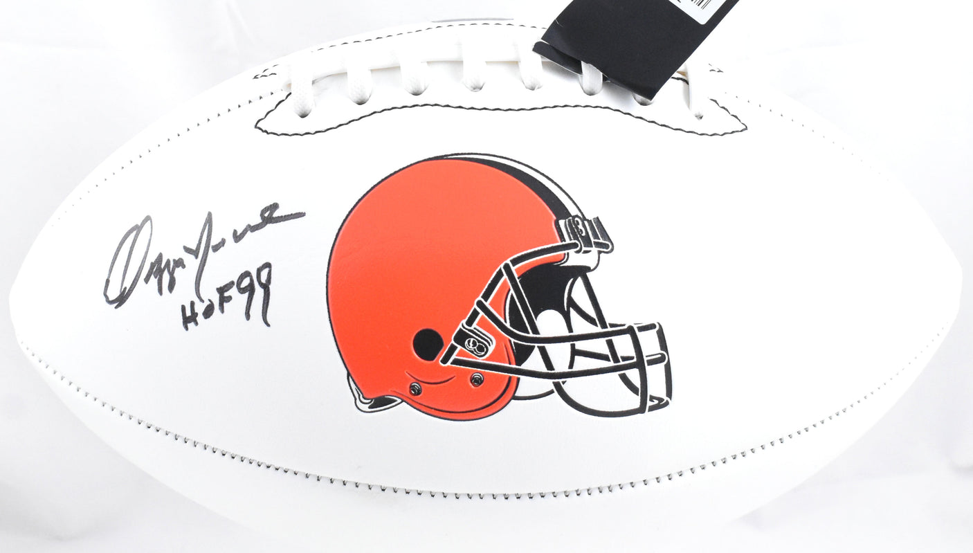 Ozzie Newsome Autographed Cleveland Browns Logo Football HOF - Prova *Black