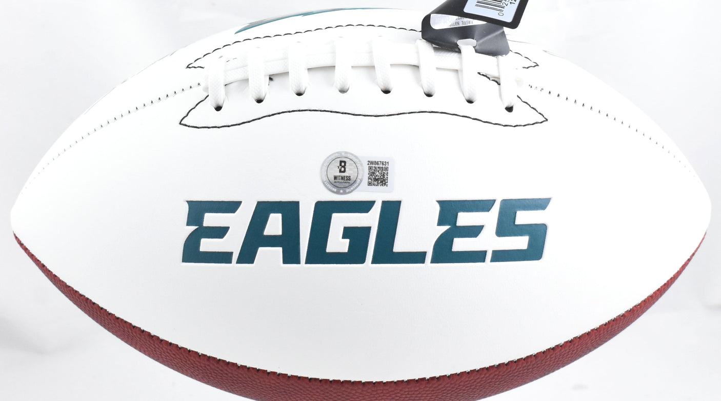 Eric Allen Autographed Philadelphia Eagles Logo Football HOF- Beckett W Hologram