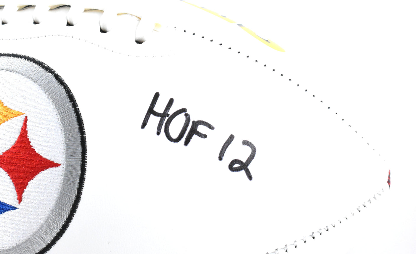 Dermontti Dawson Autographed Pittsburgh Steelers Logo Football HOF - Prova