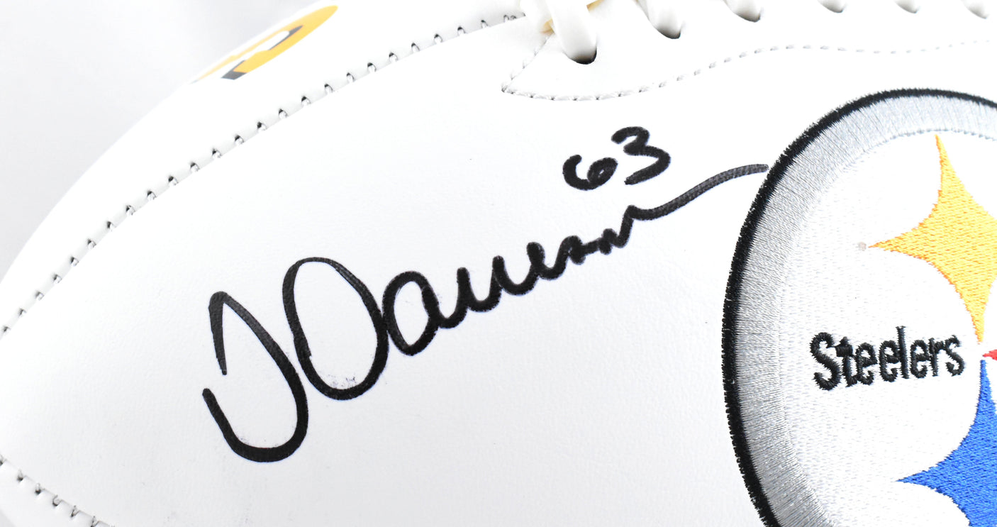 Dermontti Dawson Autographed Pittsburgh Steelers Logo Football HOF - Prova