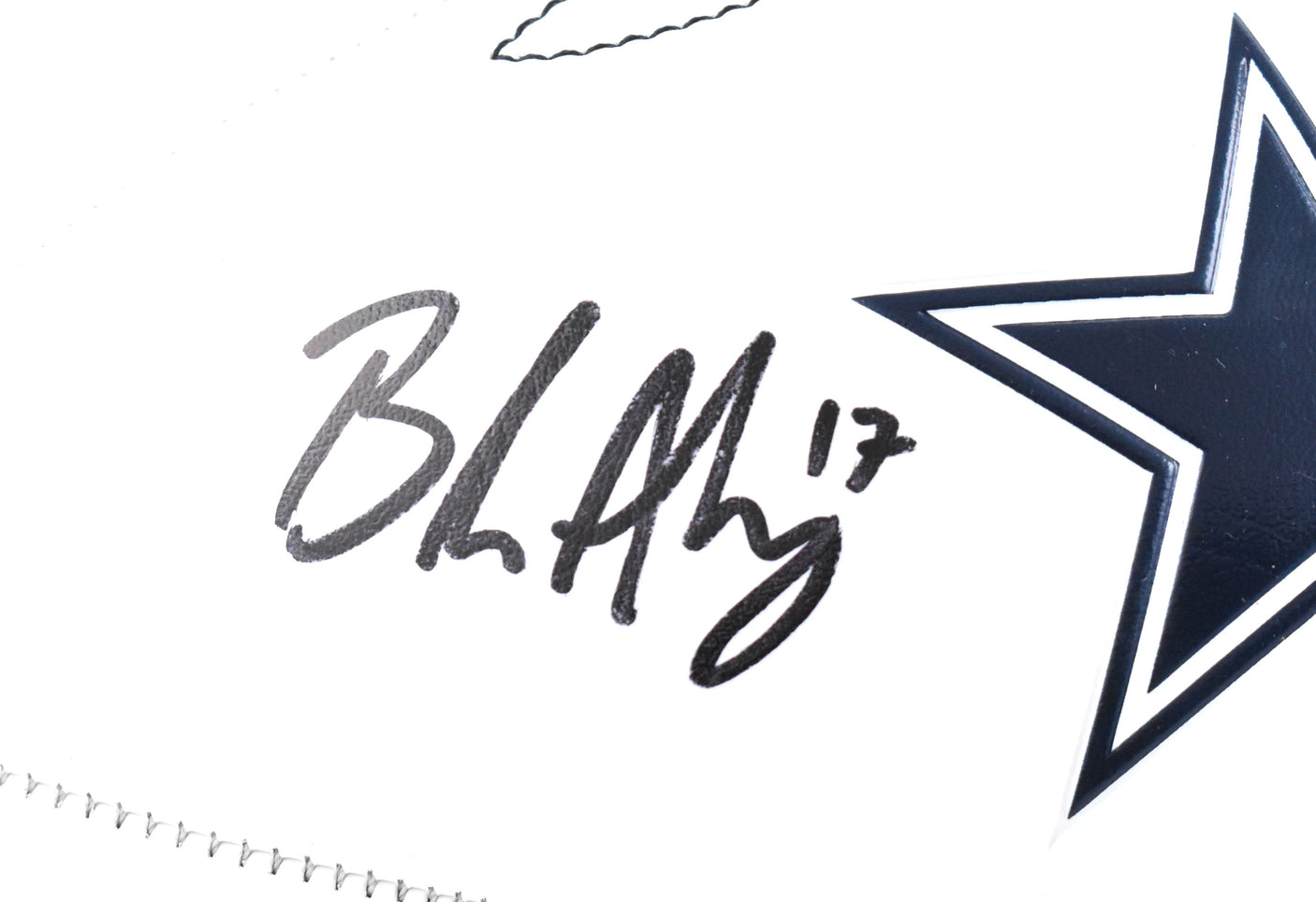 Brandon Aubrey Autographed Dallas Cowboys Logo Football - Prova *Black