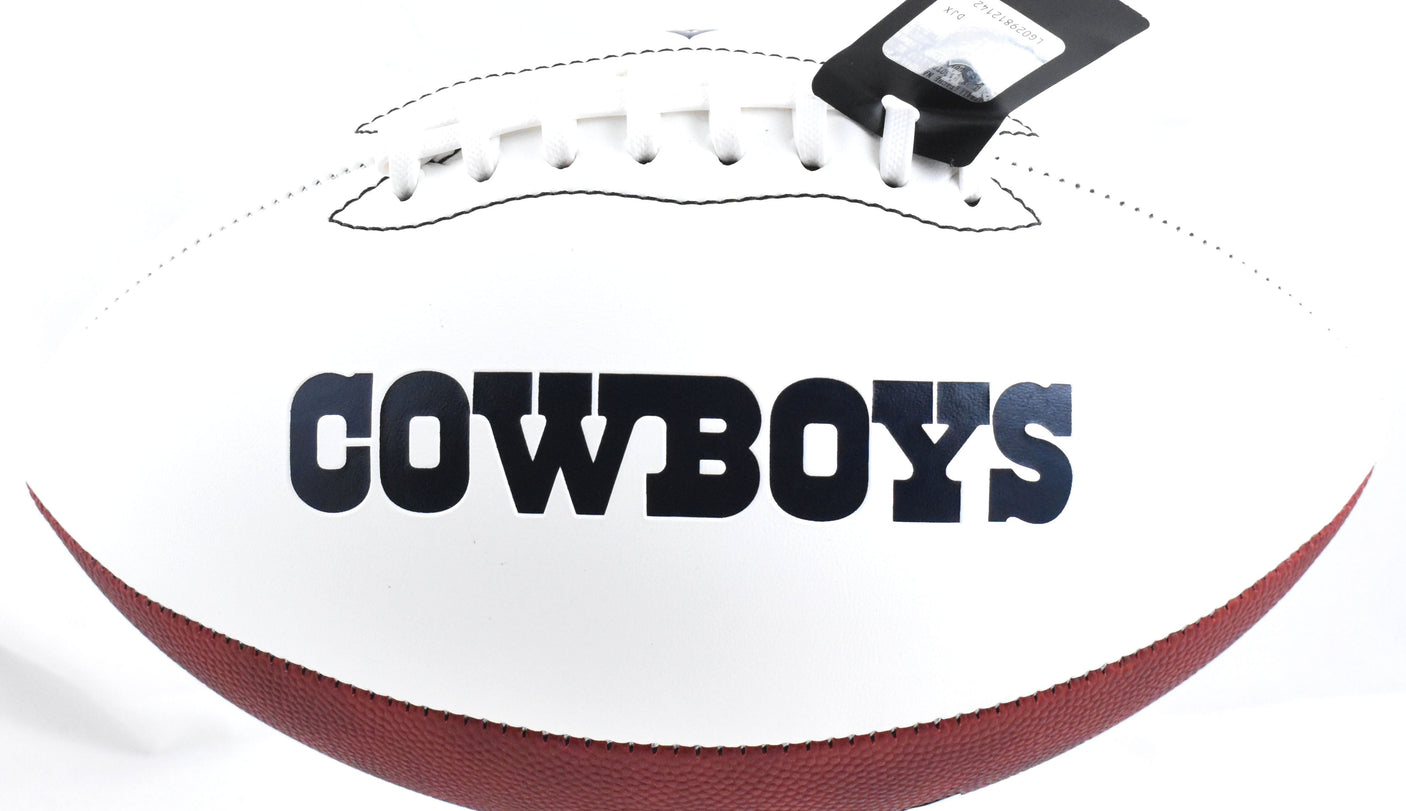 CeeDee Lamb Autographed Dallas Cowboys Logo Football - Fanatics *Black