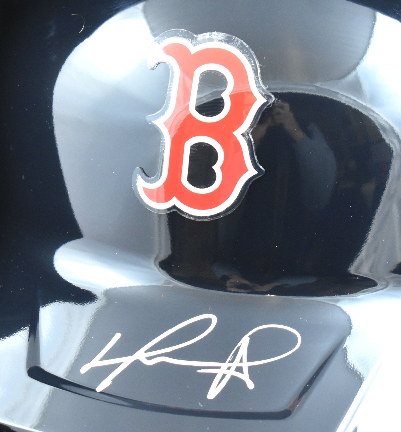 David Ortiz Autographed Boston Red Sox F/S Replica Helmet w/Stand-Beckett W Holo
