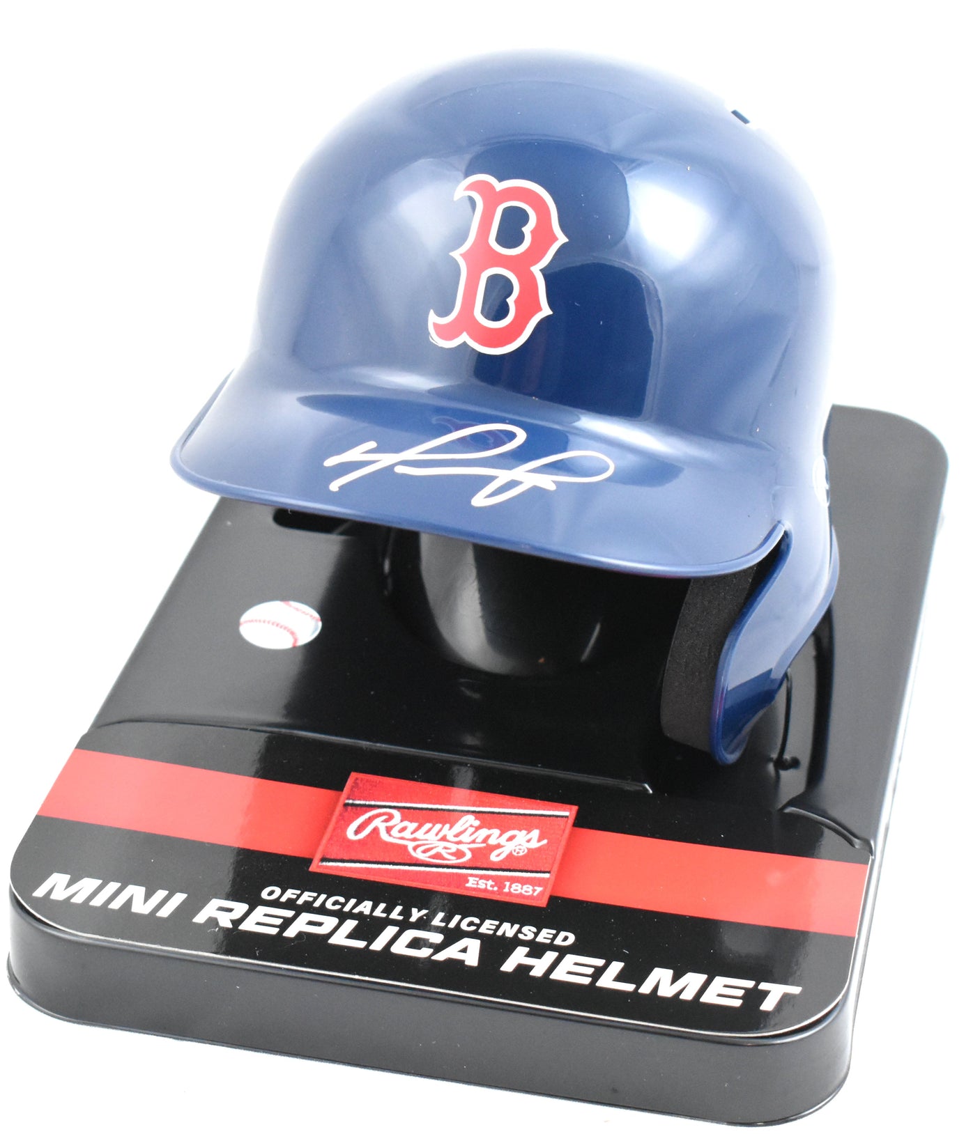 David Ortiz Autographed Boston Red Sox Mini Helmet- Beckett W Hologram *White