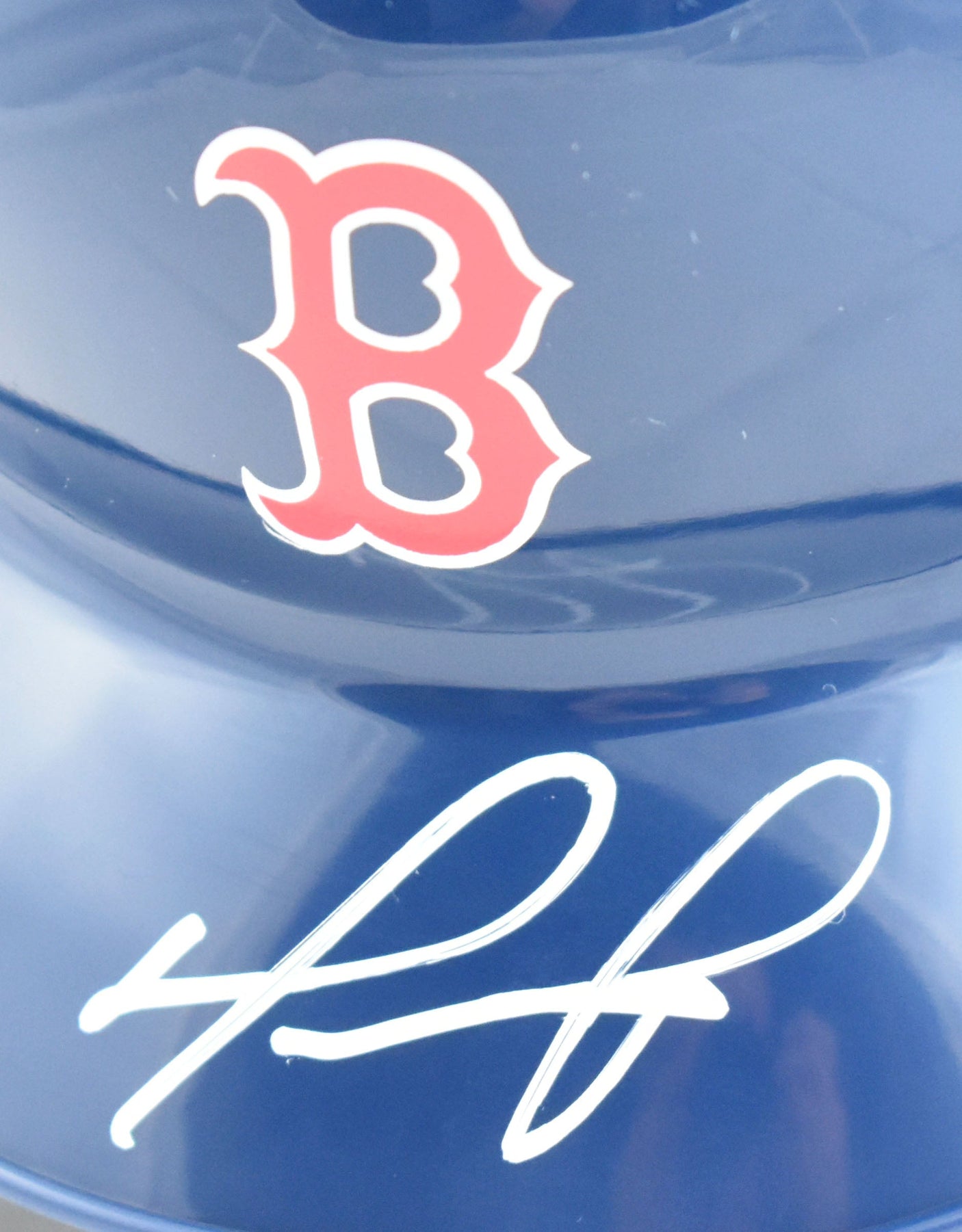 David Ortiz Autographed Boston Red Sox Mini Helmet- Beckett W Hologram *White