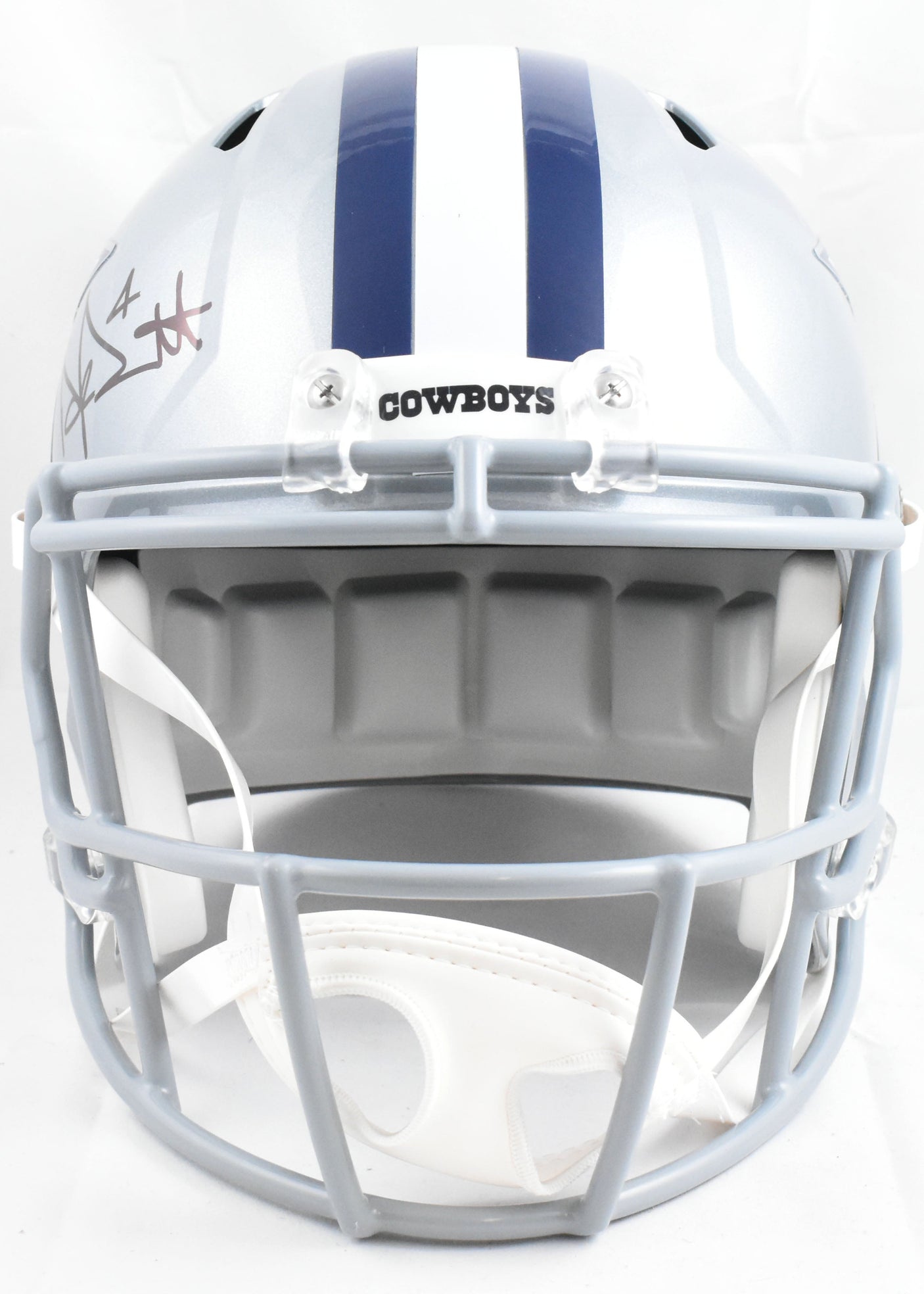 Dak Prescott Autographed Dallas Cowboys F/S Speed Helmet - Beckett W Hologram