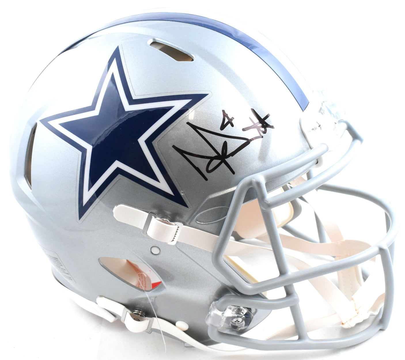 Dak Prescott Autographed Dallas Cowboys F/S Speed Authentic Helmet-BeckettW Holo