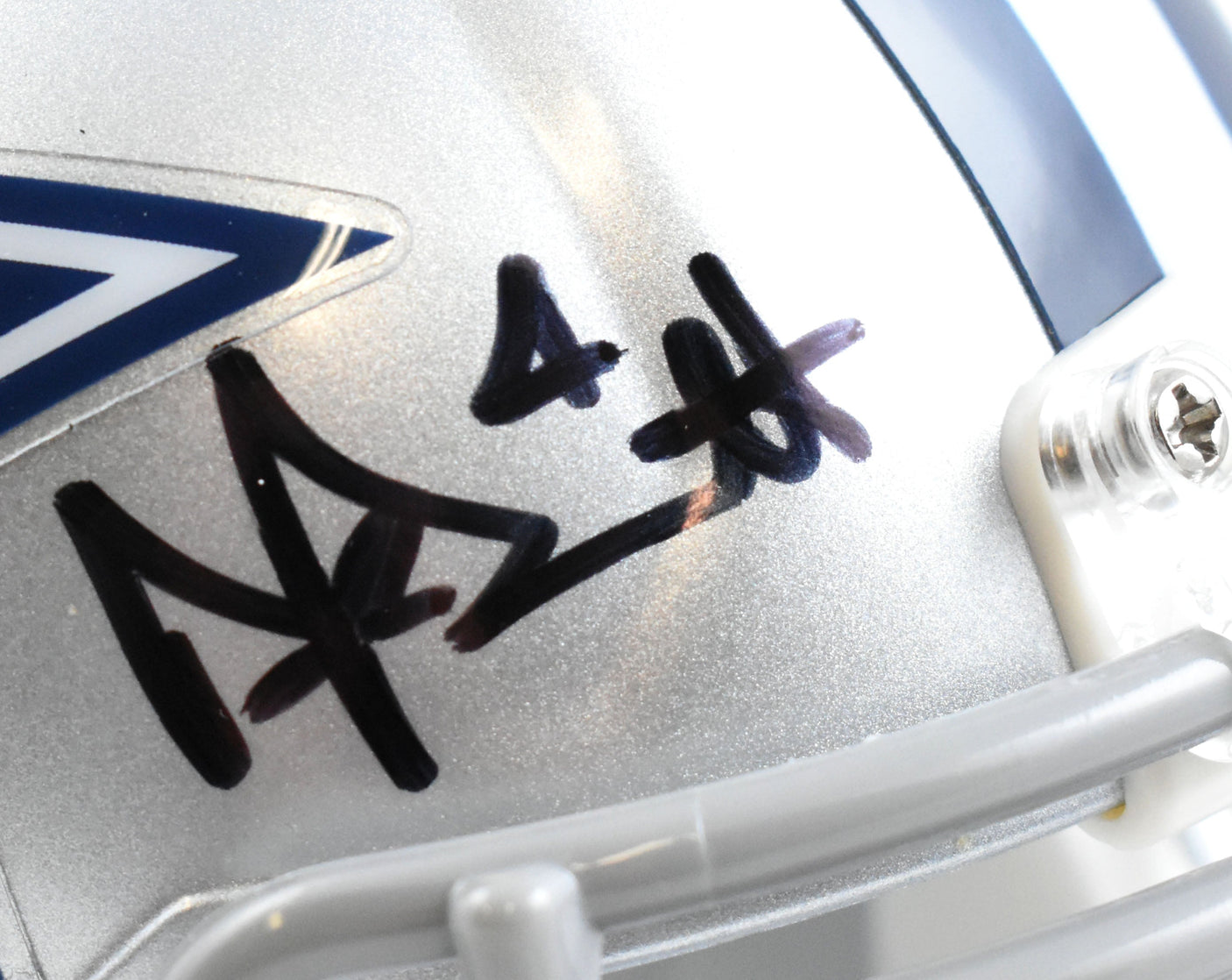 Dak Prescott Autographed Dallas Cowboys Speed Mini Helmet - Beckett W Hologram