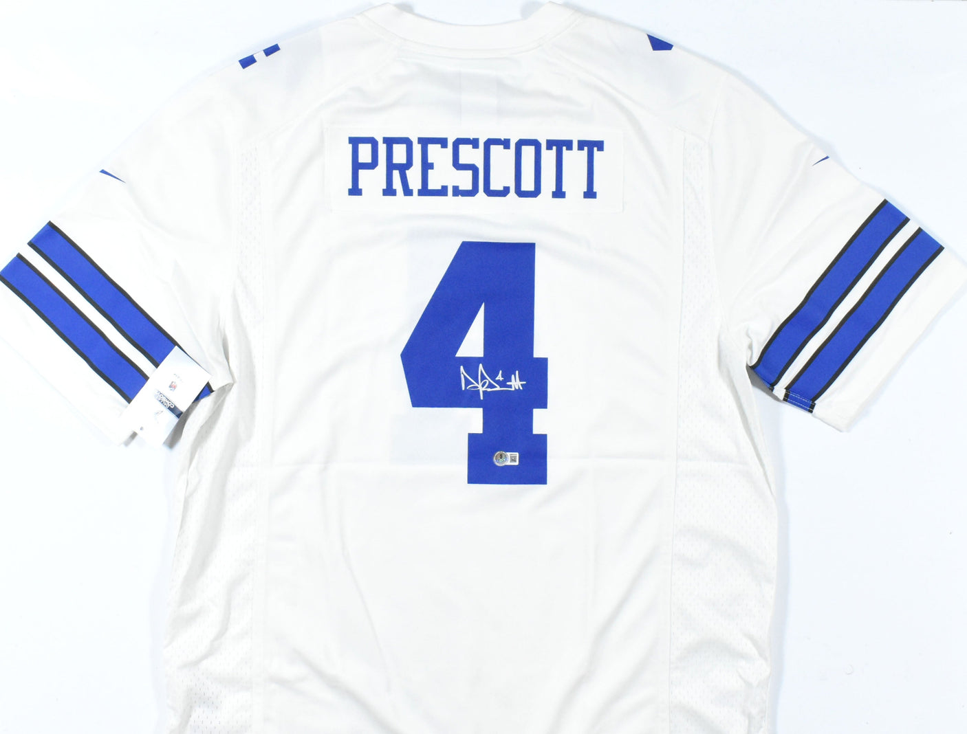 Dak Prescott Autographed Dallas Cowboys White Nike Game Jersey - Beckett W Holo