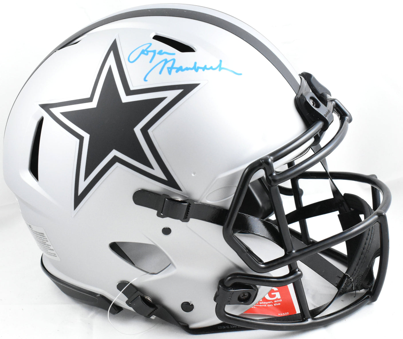 Roger Staubach Autographed Cowboys F/S Rave Speed Authentic Helmet-BeckettW Holo