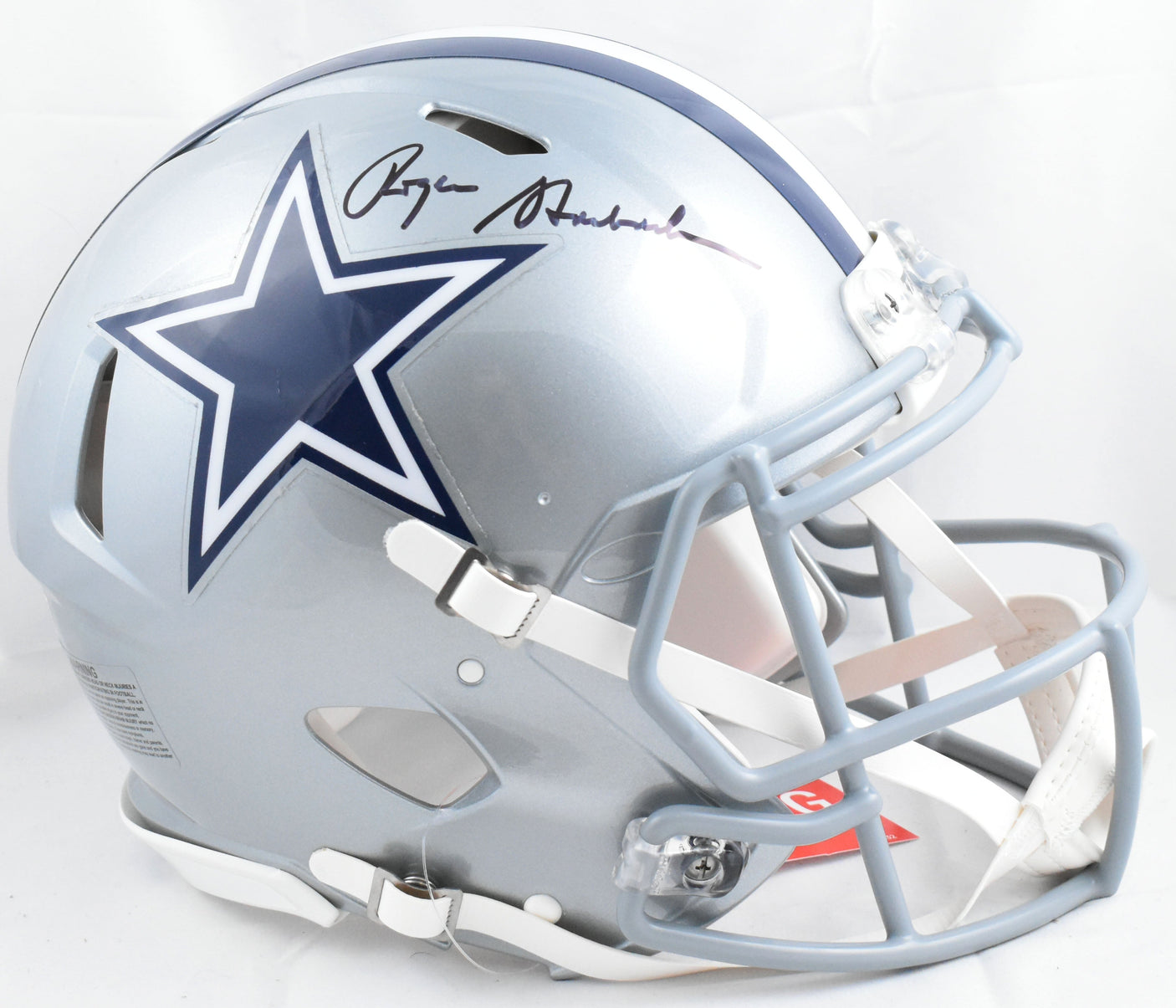 Roger Staubach Autographed Cowboys F/S Speed Authentic Helmet - Beckett W Holo