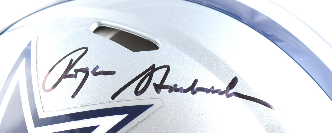Roger Staubach Autographed Cowboys F/S Speed Authentic Helmet - Beckett W Holo