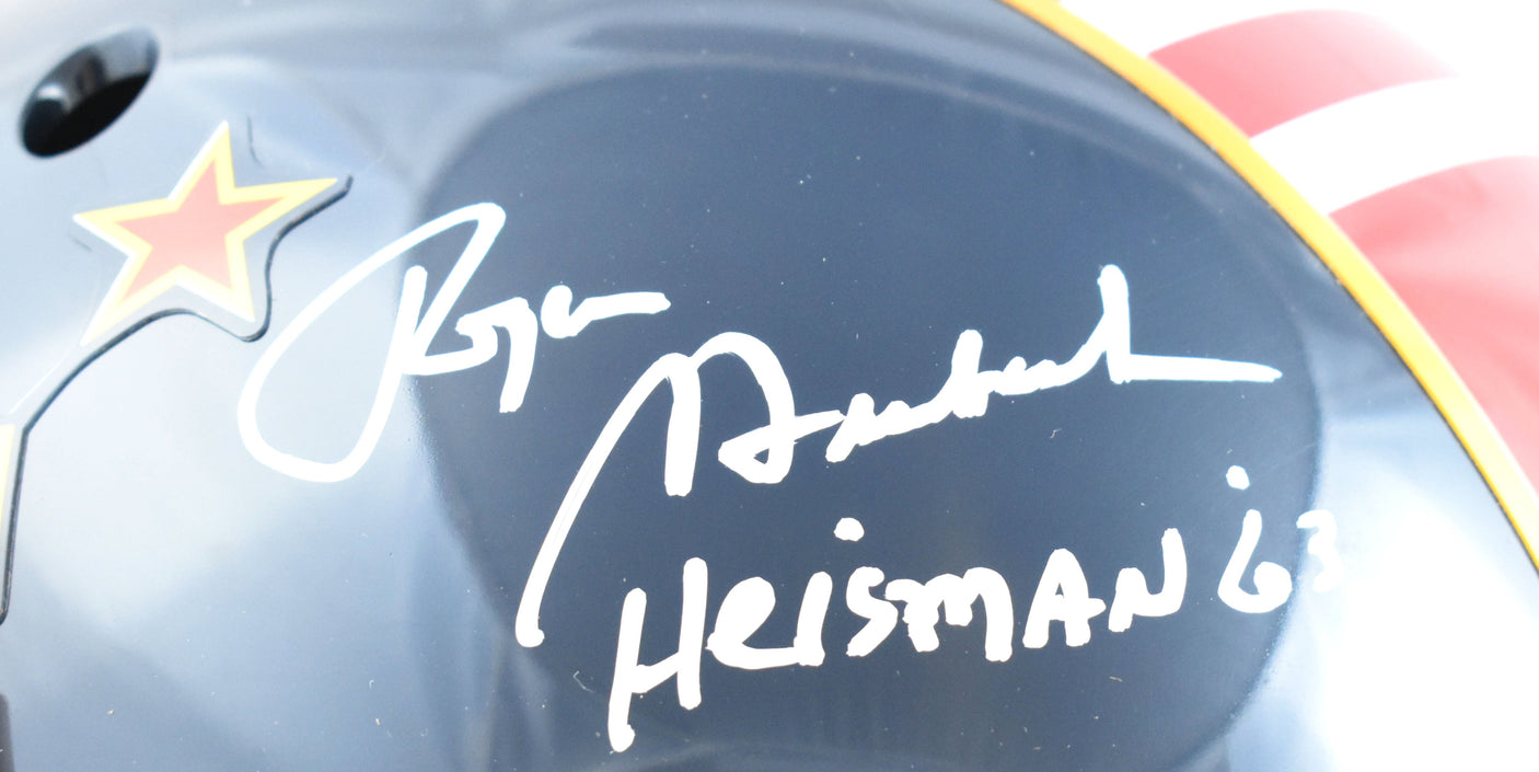 Roger Staubach Autographed NAVY F/S Schutt DTOM Helmet Heisman - Beckett W Holo