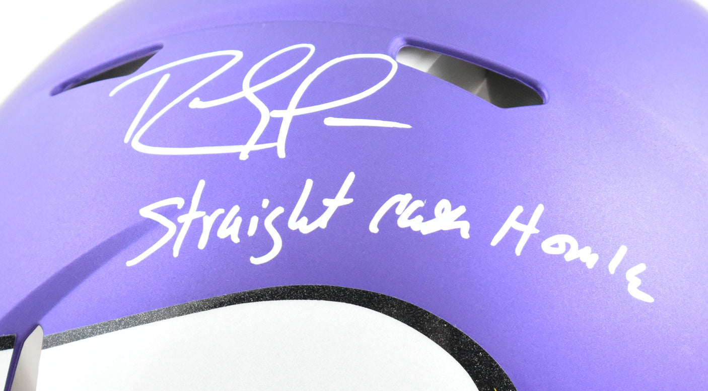 Randy Moss Autographed Vikings F/S Speed Authentic Helmet Straight Cash-Beckett