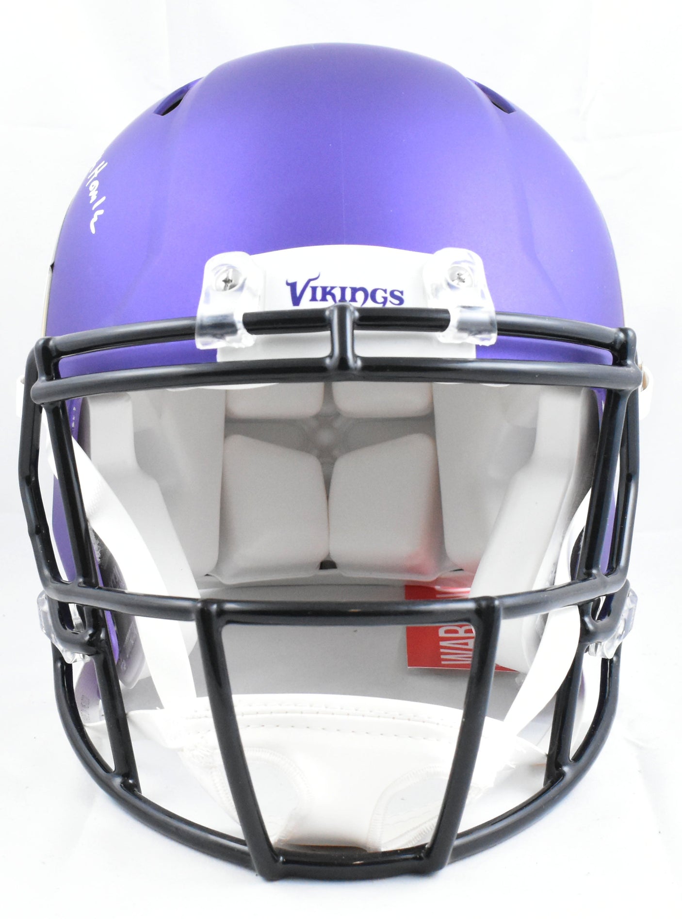 Randy Moss Autographed Vikings F/S Speed Authentic Helmet Straight Cash-Beckett