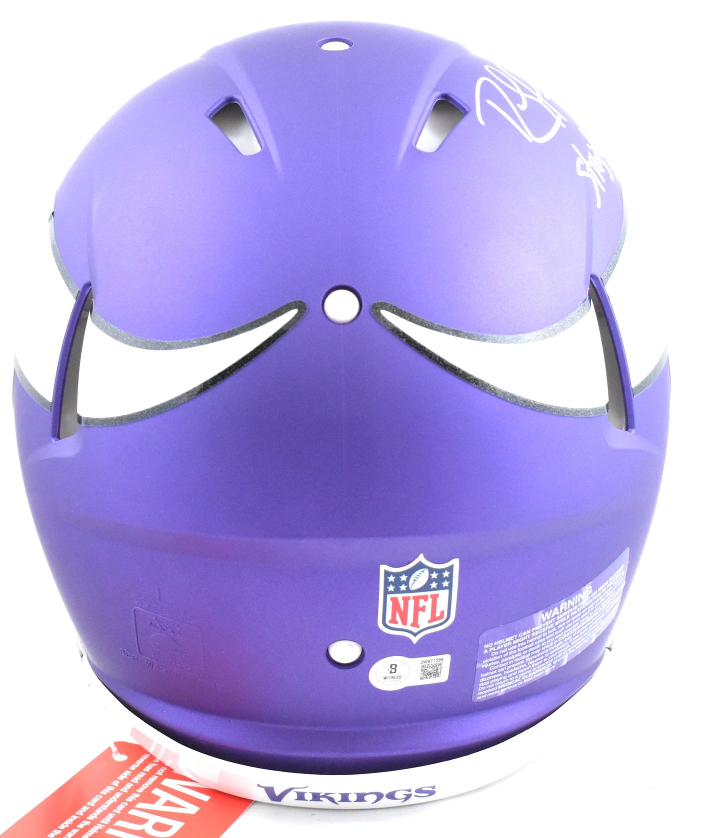 Randy Moss Autographed Vikings F/S Speed Authentic Helmet Straight Cash-Beckett