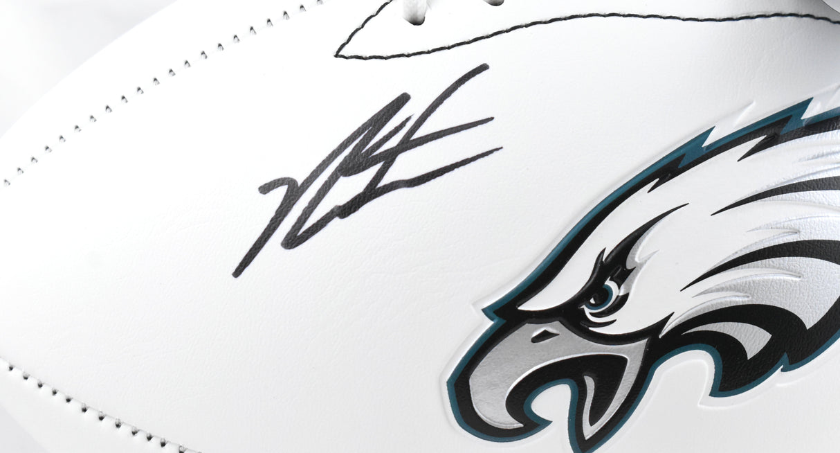 Jalen Carter Autographed Philadelphia Eagles Logo Football - Beckett W Hologram