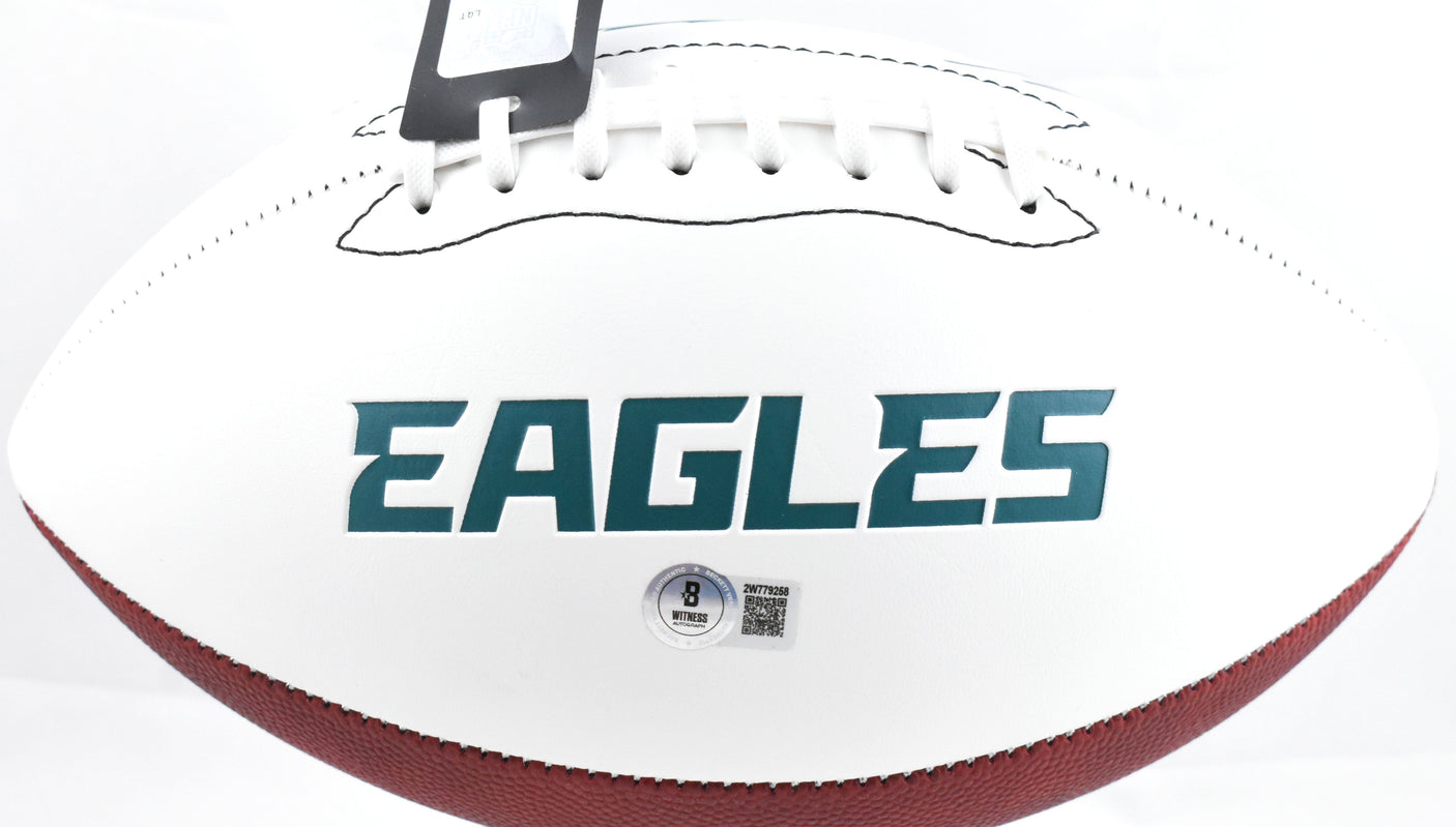 Jalen Carter Autographed Philadelphia Eagles Logo Football - Beckett W Hologram
